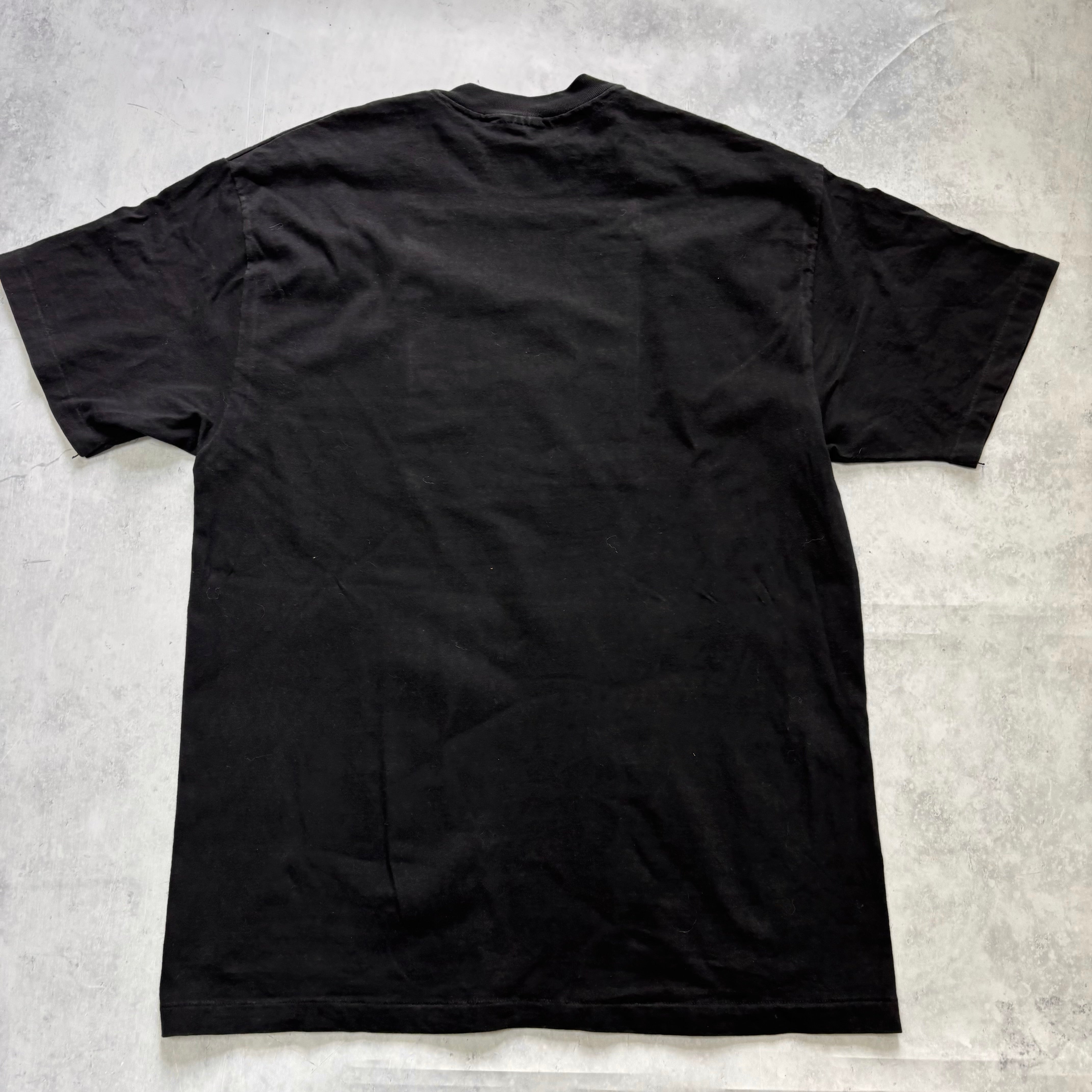 Vintage T Shirt Mens Large Black Single Stitch Graphic Print 90s USA (E)