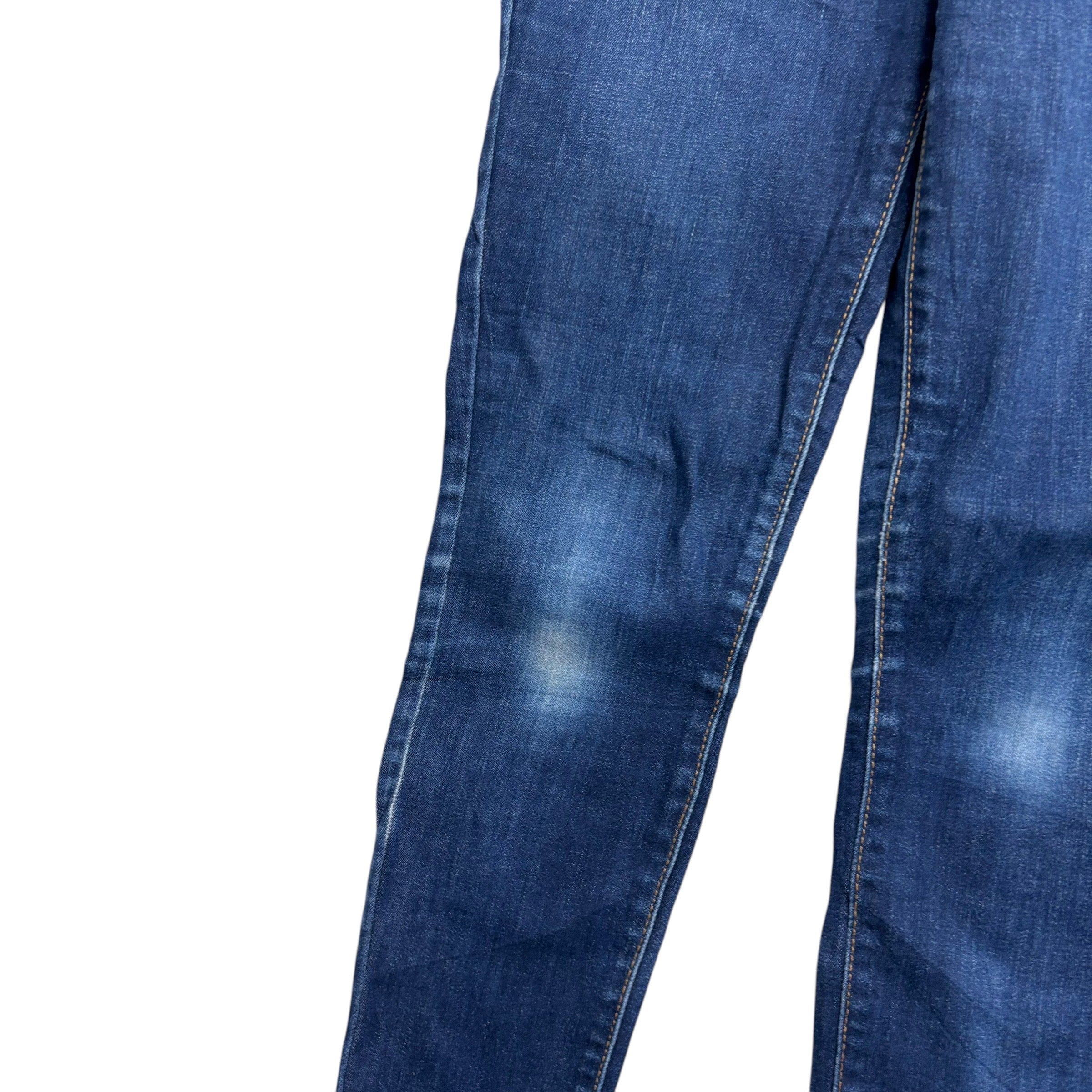 Levis 711 Jeans W25 L28 Womens Mid Blue Skinny Fit Stretch Denim (G)