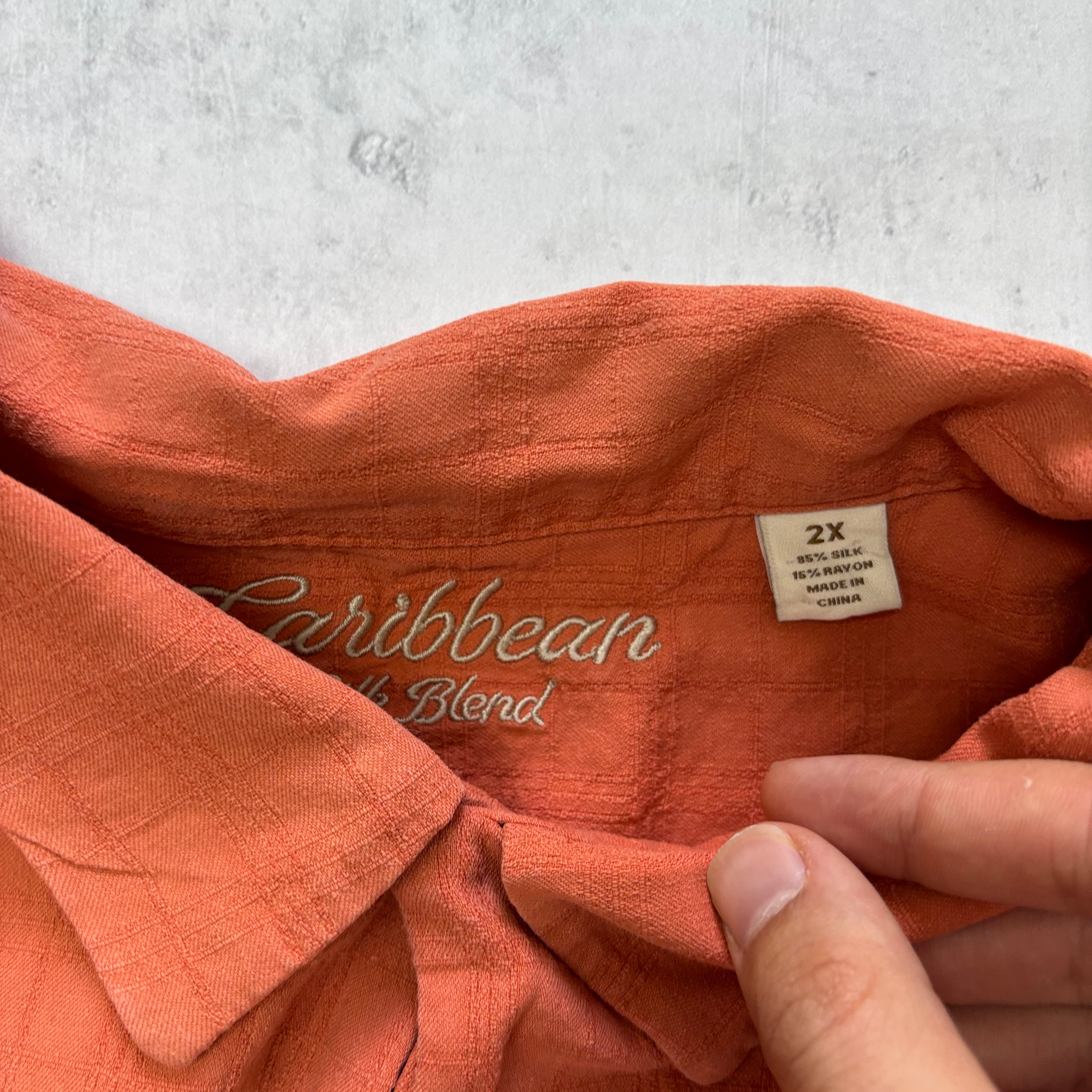 Vintage Check Shirt Mens XXL Pink Short Sleeve Silk Blend