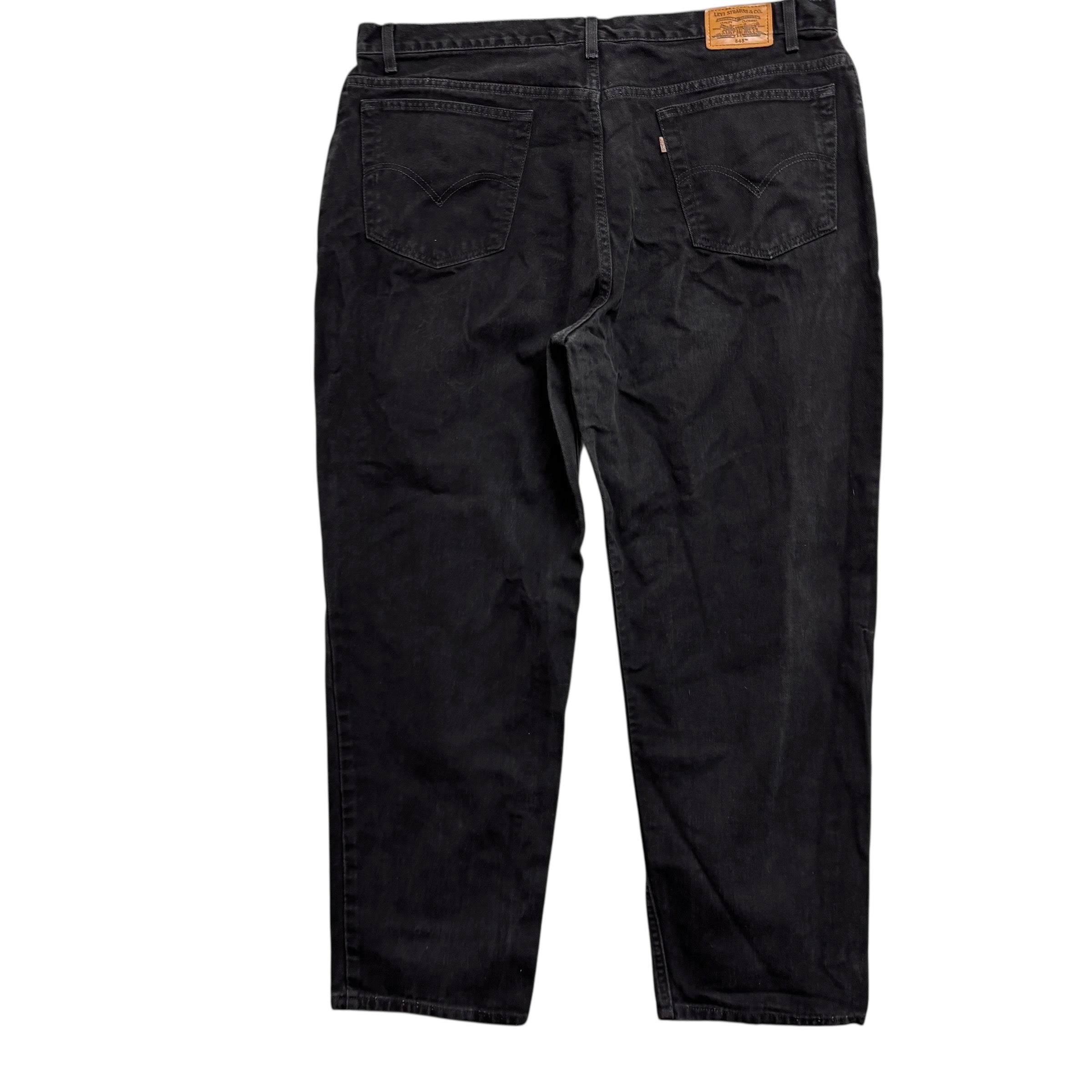 Levis 545 Jeans W44 L30 Mens Black Relaxed Tapered Fit Vintage Denim