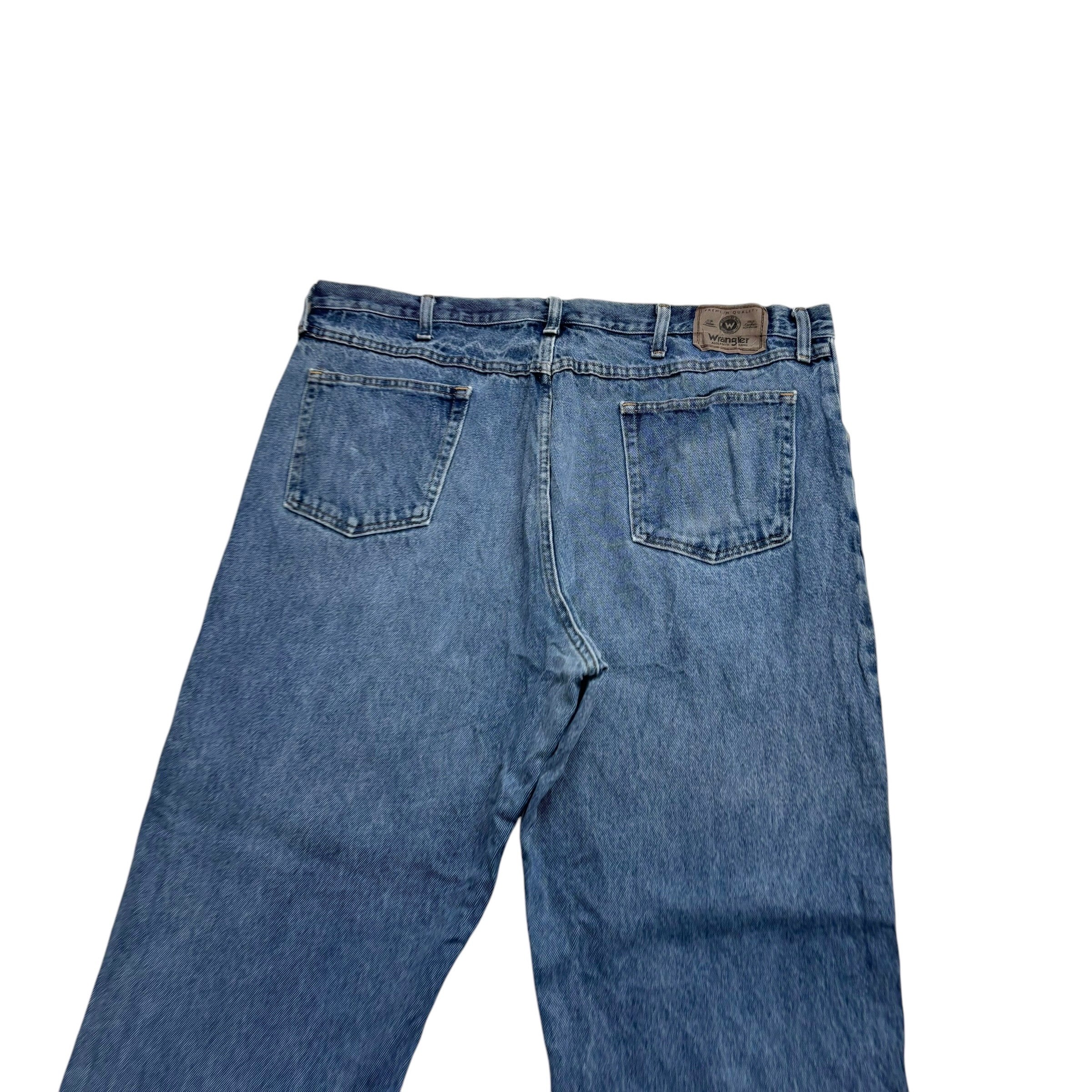 Wrangler Jeans W42 L30 Mens Mid Blue Regular Straight Fit Vintage Denim (E)
