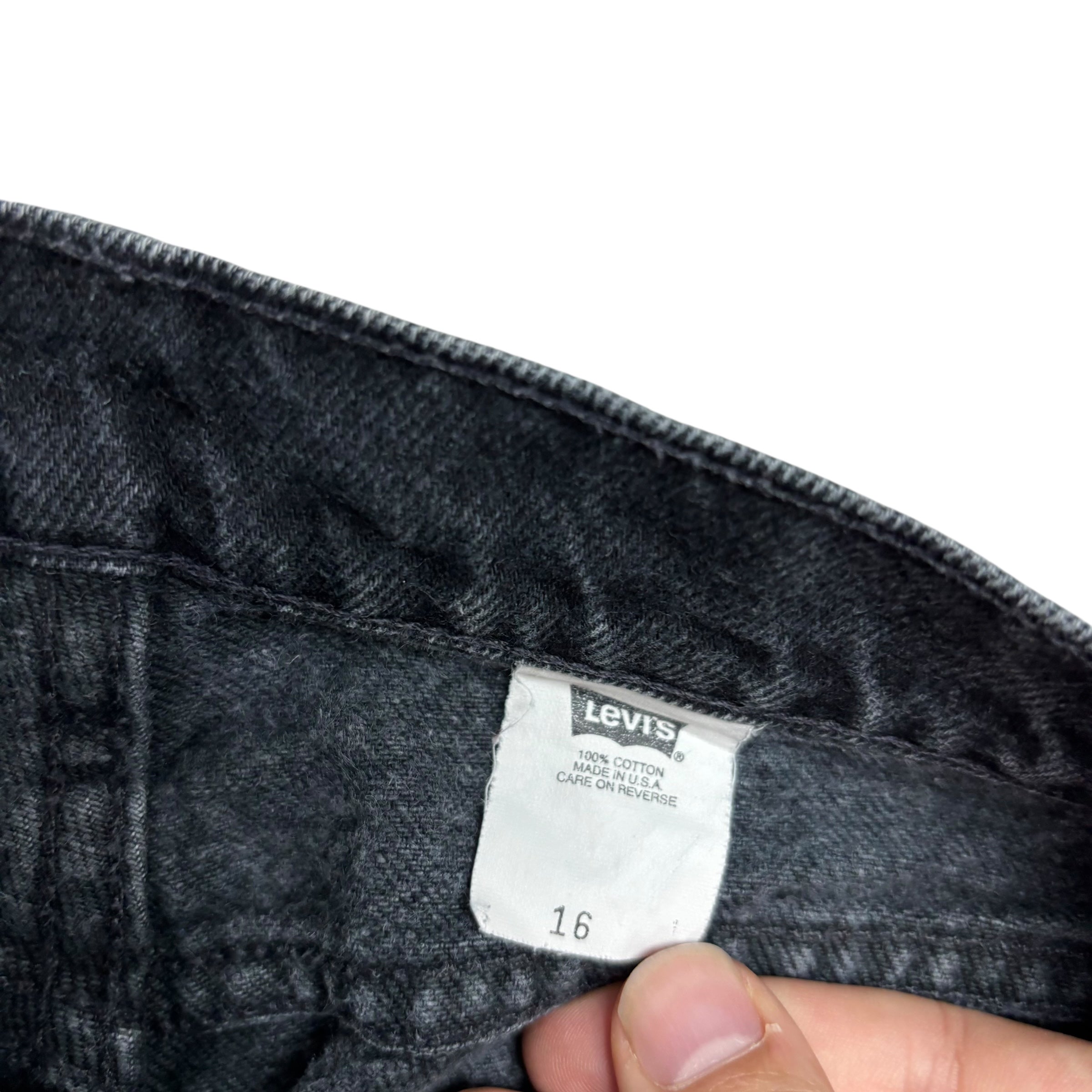 Levis 561 Jeans W34 L29 Womens Black Relaxed Tapered Made In USA Vintage (E)