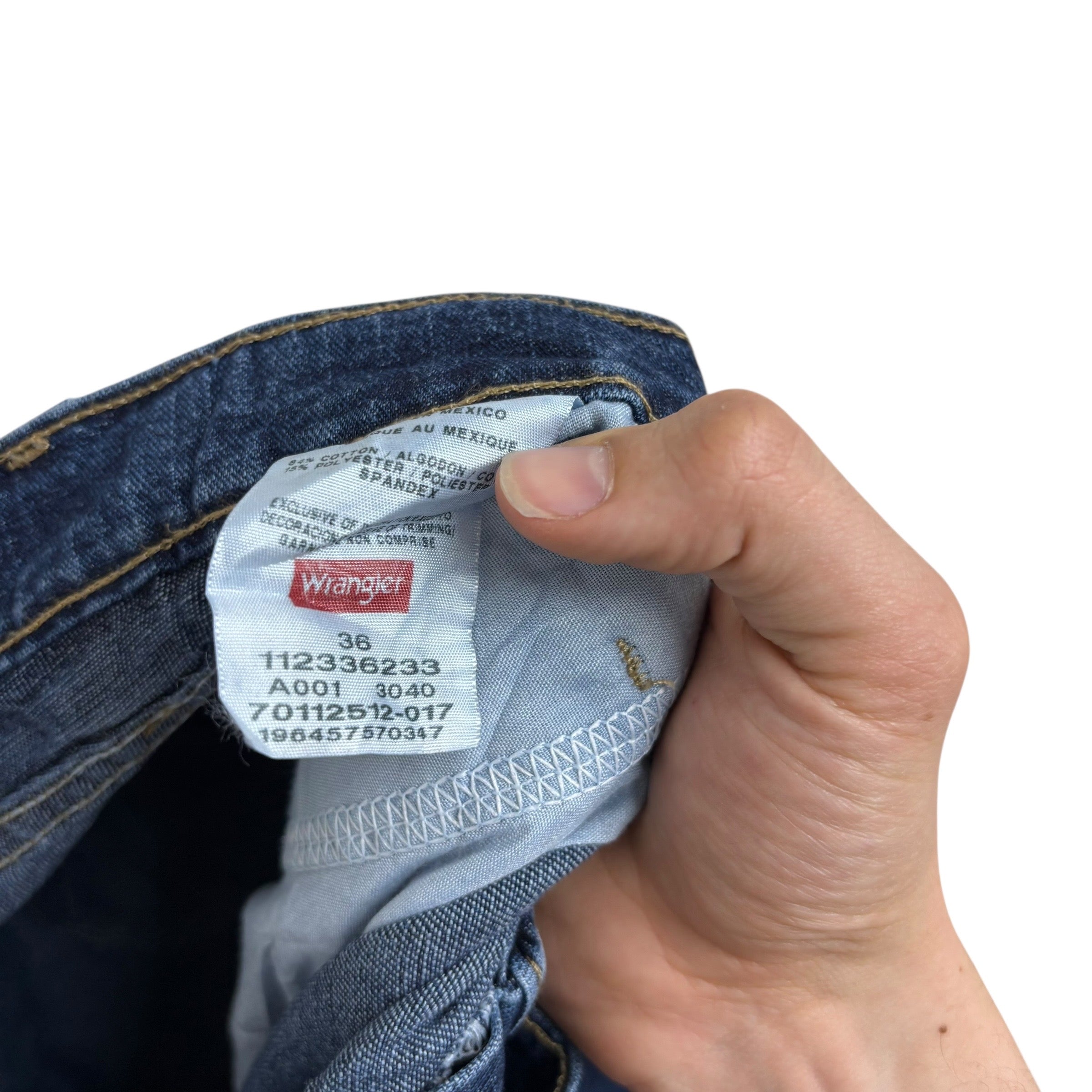 Wrangler Baggy Jorts W36 Mens Dark Blue Denim Shorts Carpenter Stretch (E)