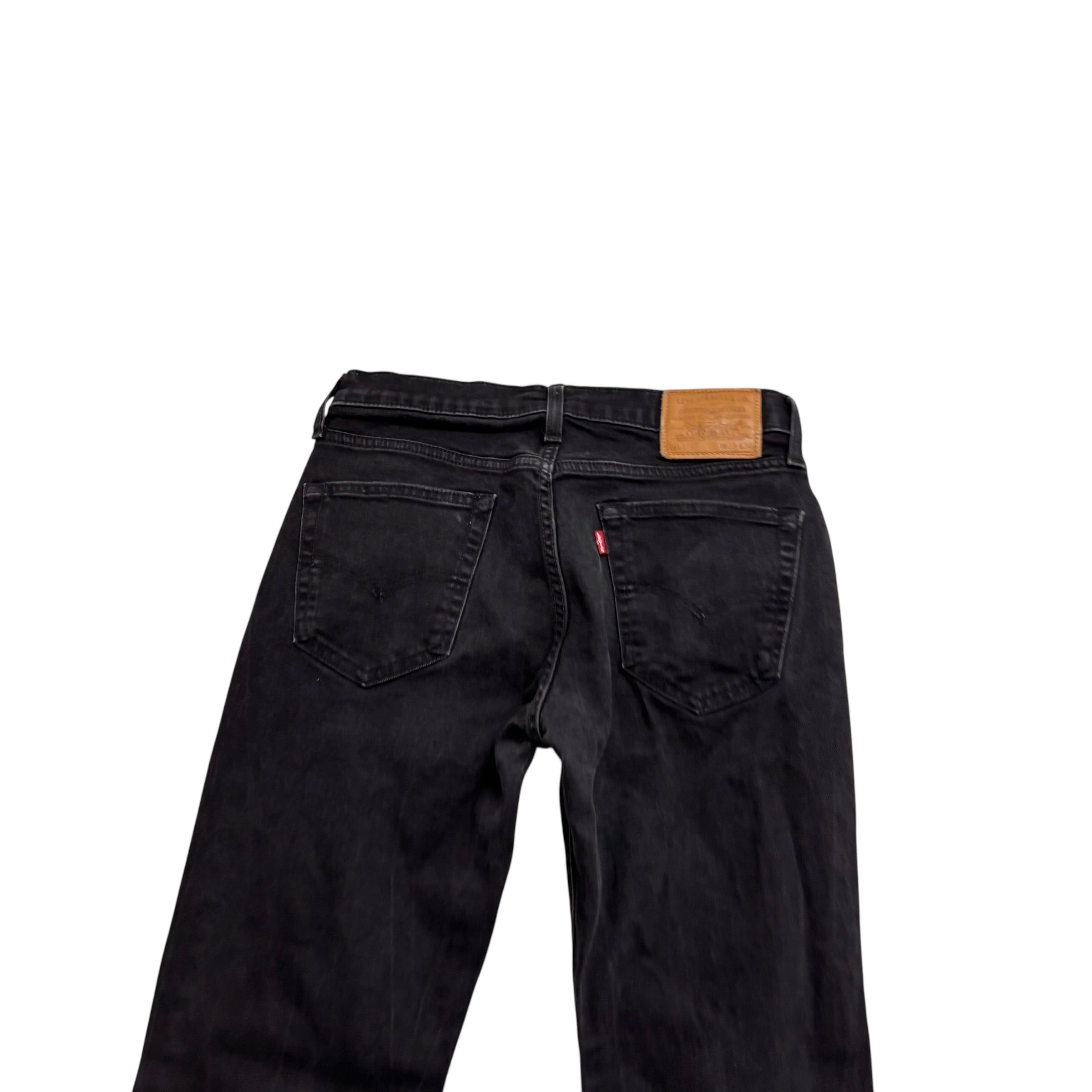 Levis 514 Jeans W29 L30 Mens Black Regular Straight Stretch Premium Denim (E)