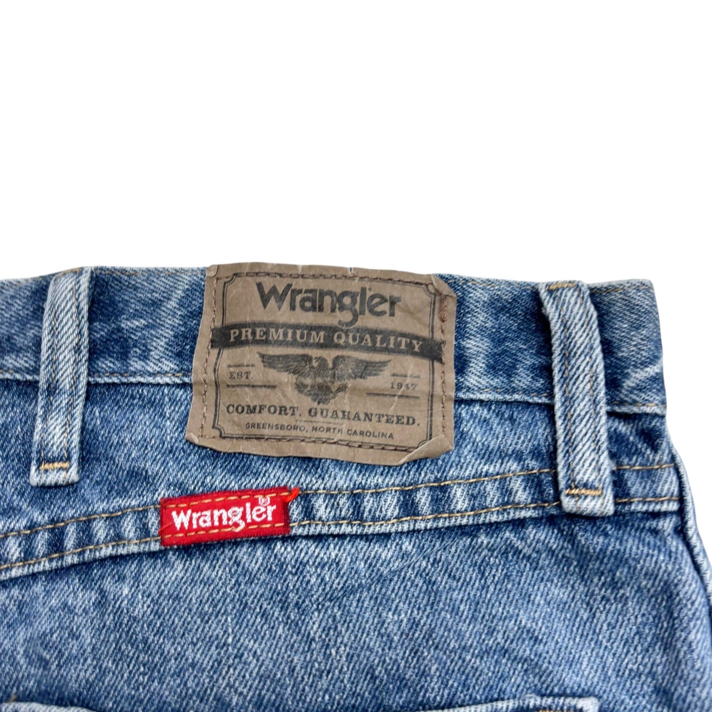 Wrangler Jeans W44 L32 Mens Light Blue Regular Straight Fit Denim (E)
