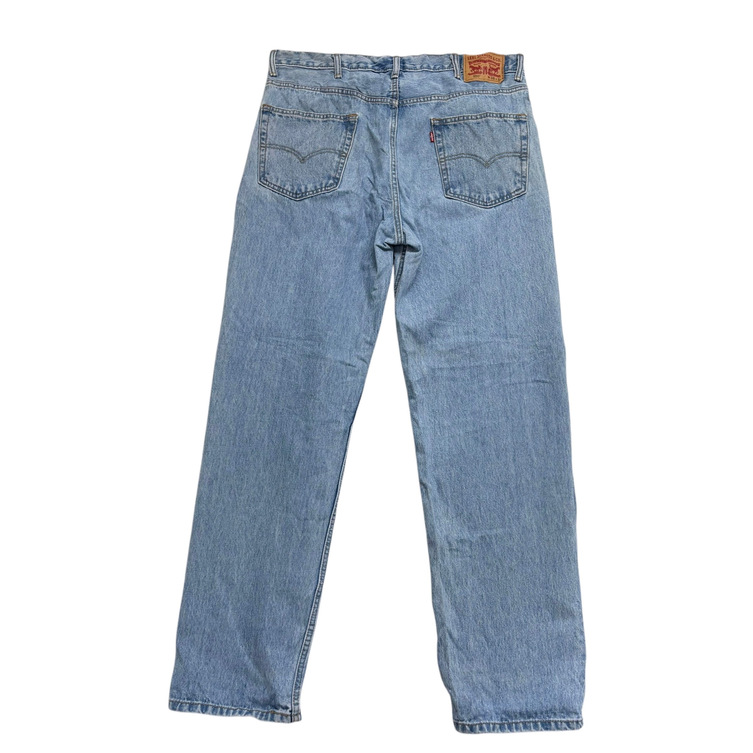 Levis 550 Jeans W38 L34 Mens Light Blue Baggy Relaxed Straight Fit Denim