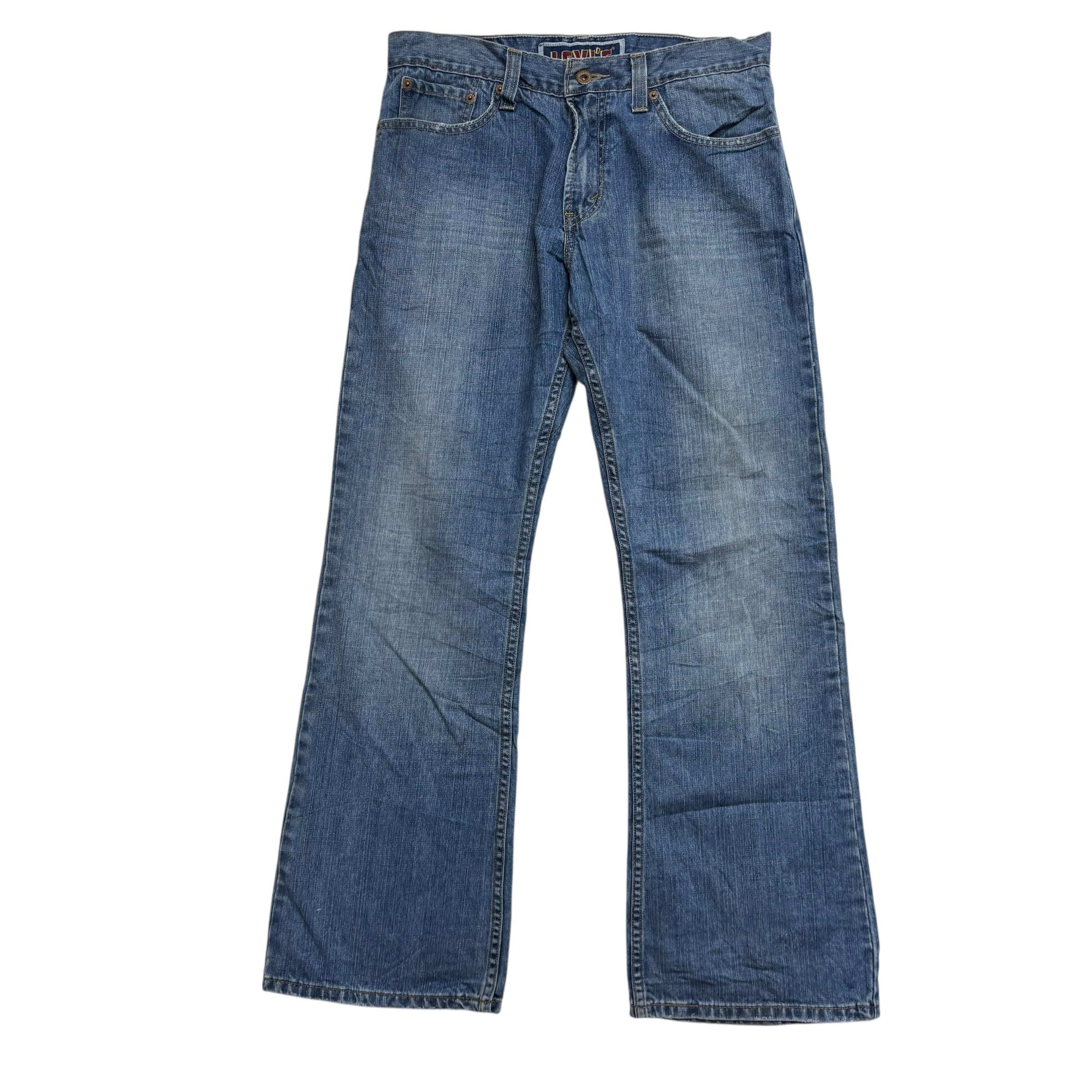 Levis 527 Jeans W32 L30 Mens Mid Blue Regular Bootcut Fit Vintage Denim (E)