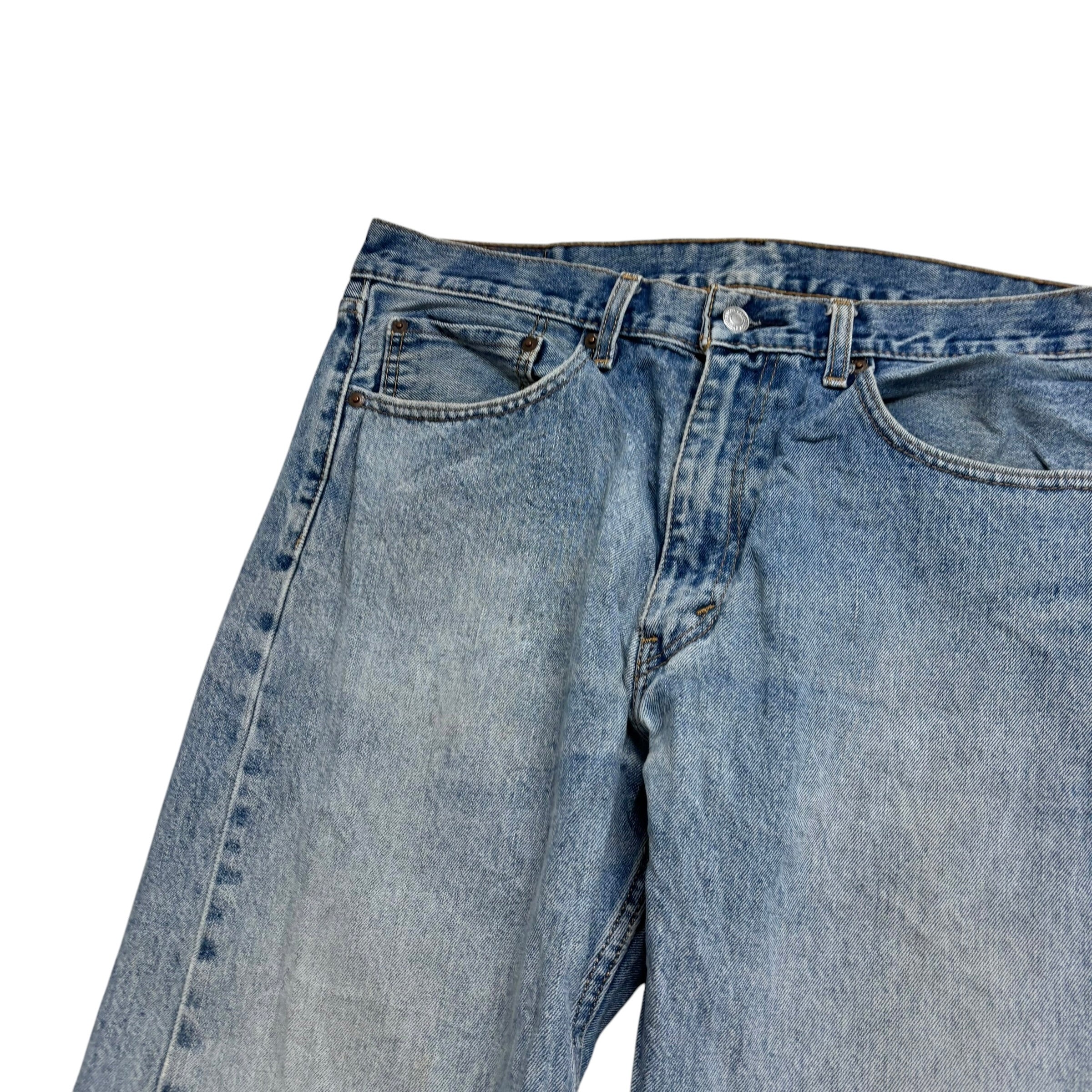 Levis 505 Jeans W36 L32 Mens Light Blue Regular Straight Fit Denim