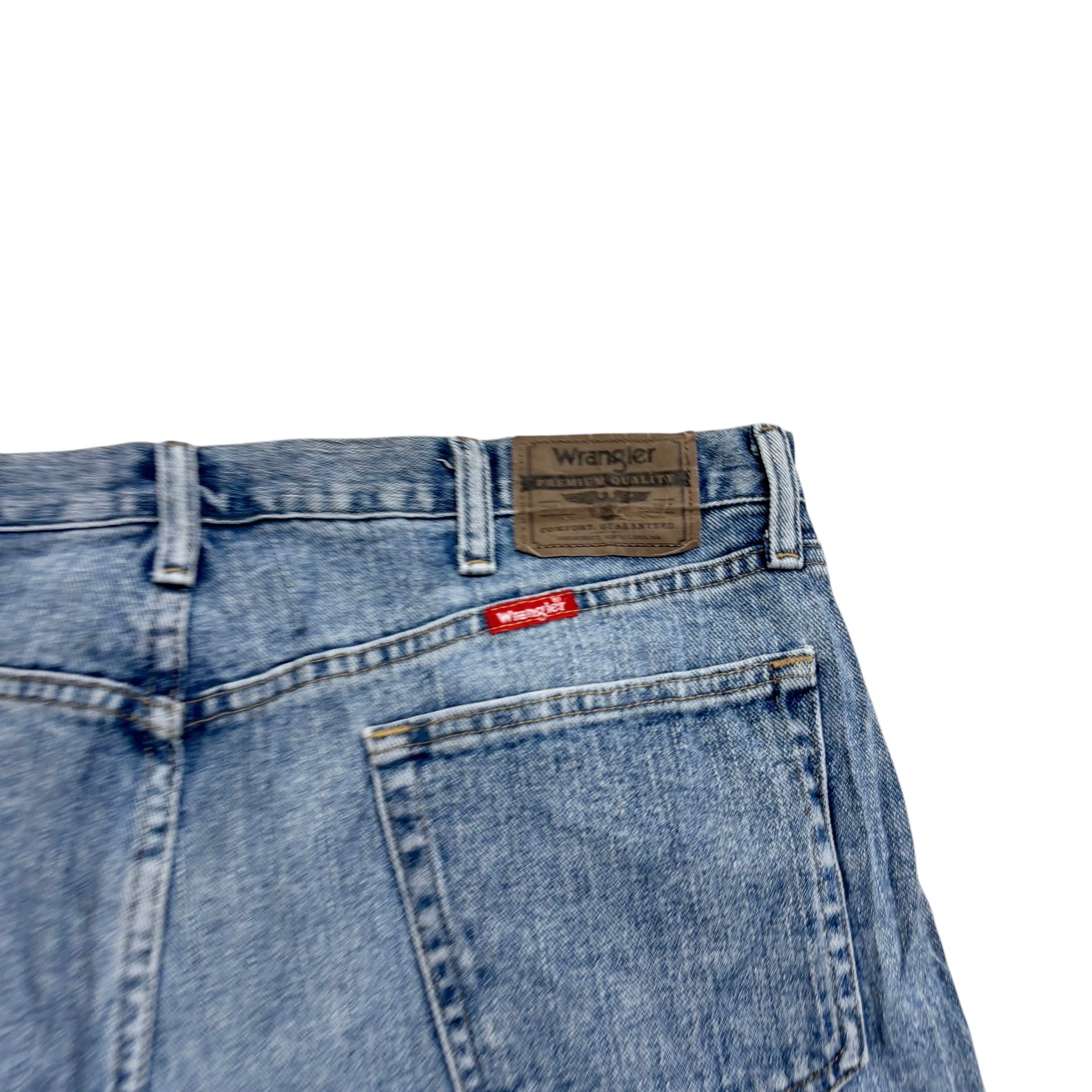 Wrangler Baggy Jorts W38 Mens Denim Shorts Light Blue Relaxed Fit