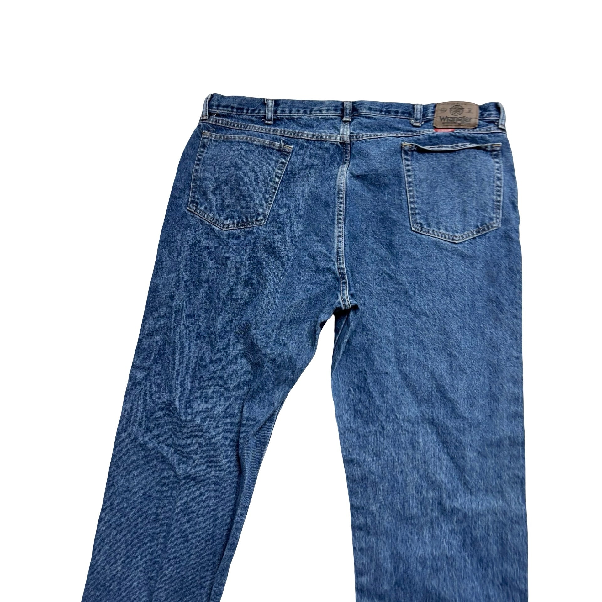 Wrangler Jeans W42 L29 Mens Mid Blue Regular Straight Fit Vintage USA Made (E)