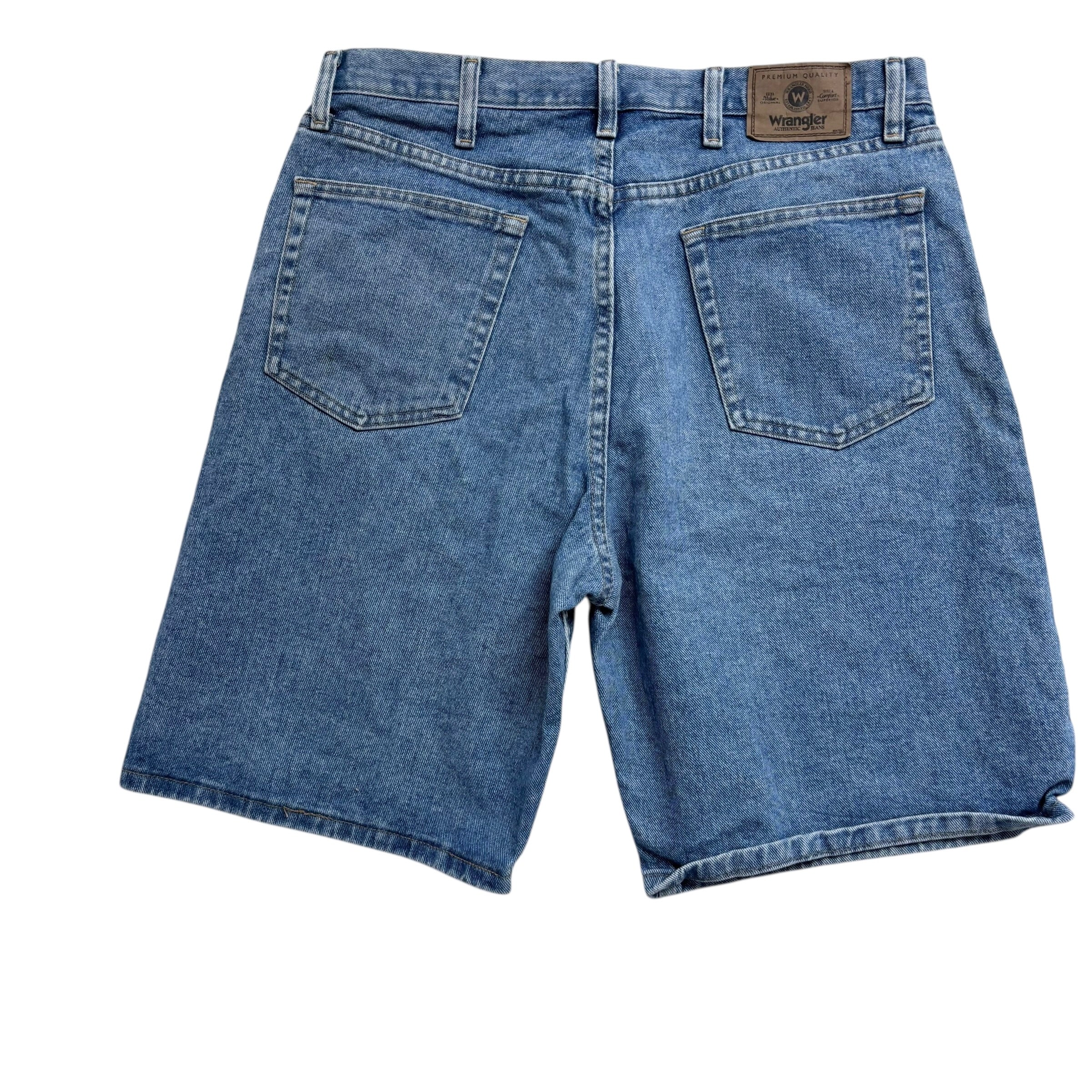 Wrangler Baggy Jorts W36 Mens Denim Shorts Mid Blue Relaxed Fit (E)