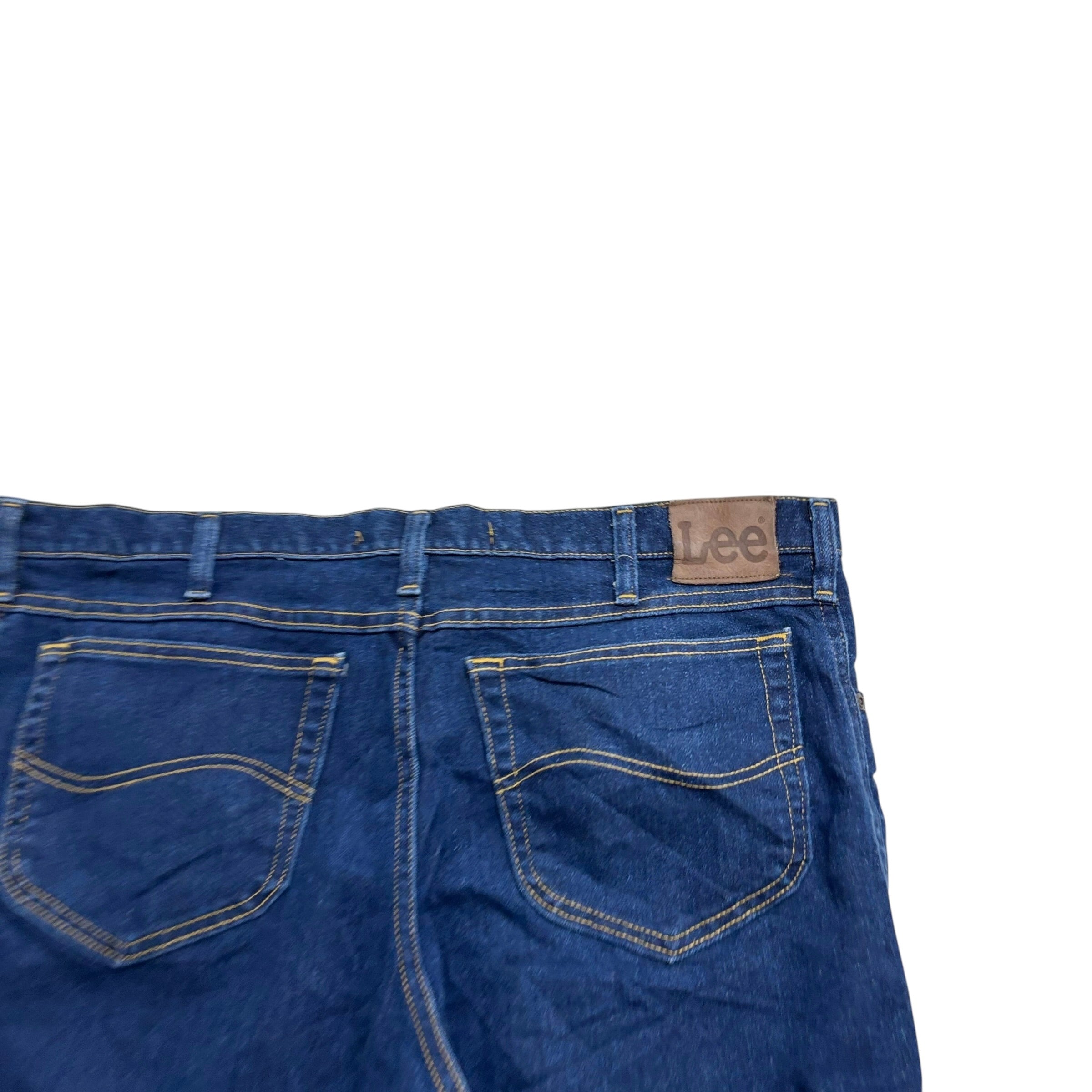 Lee Jeans W40 L30 Mens Dark Blue Regular Straight Fit Vintage Denim (E)