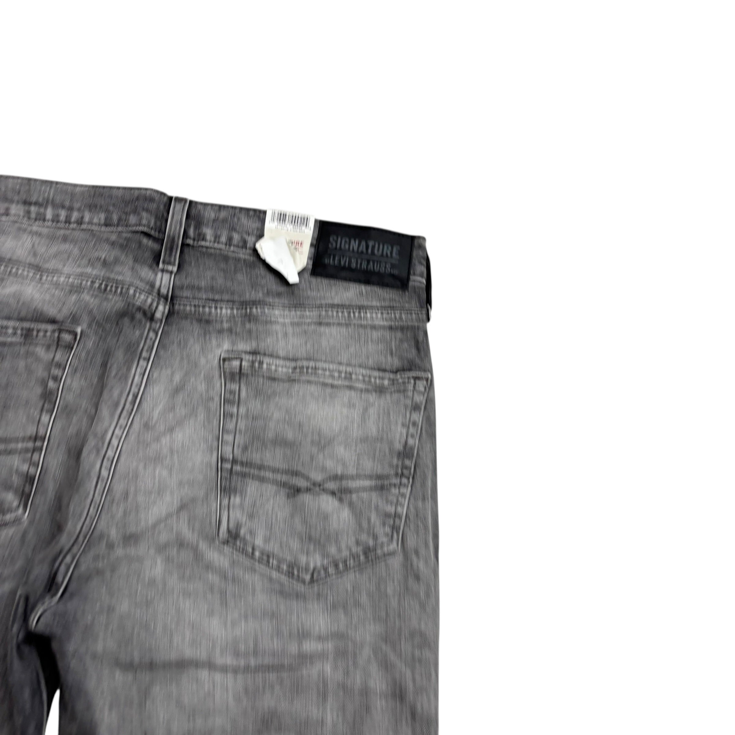 Levis Signature Jeans W34 L32 Mens Grey Slim Fit Stretch Denim (E)