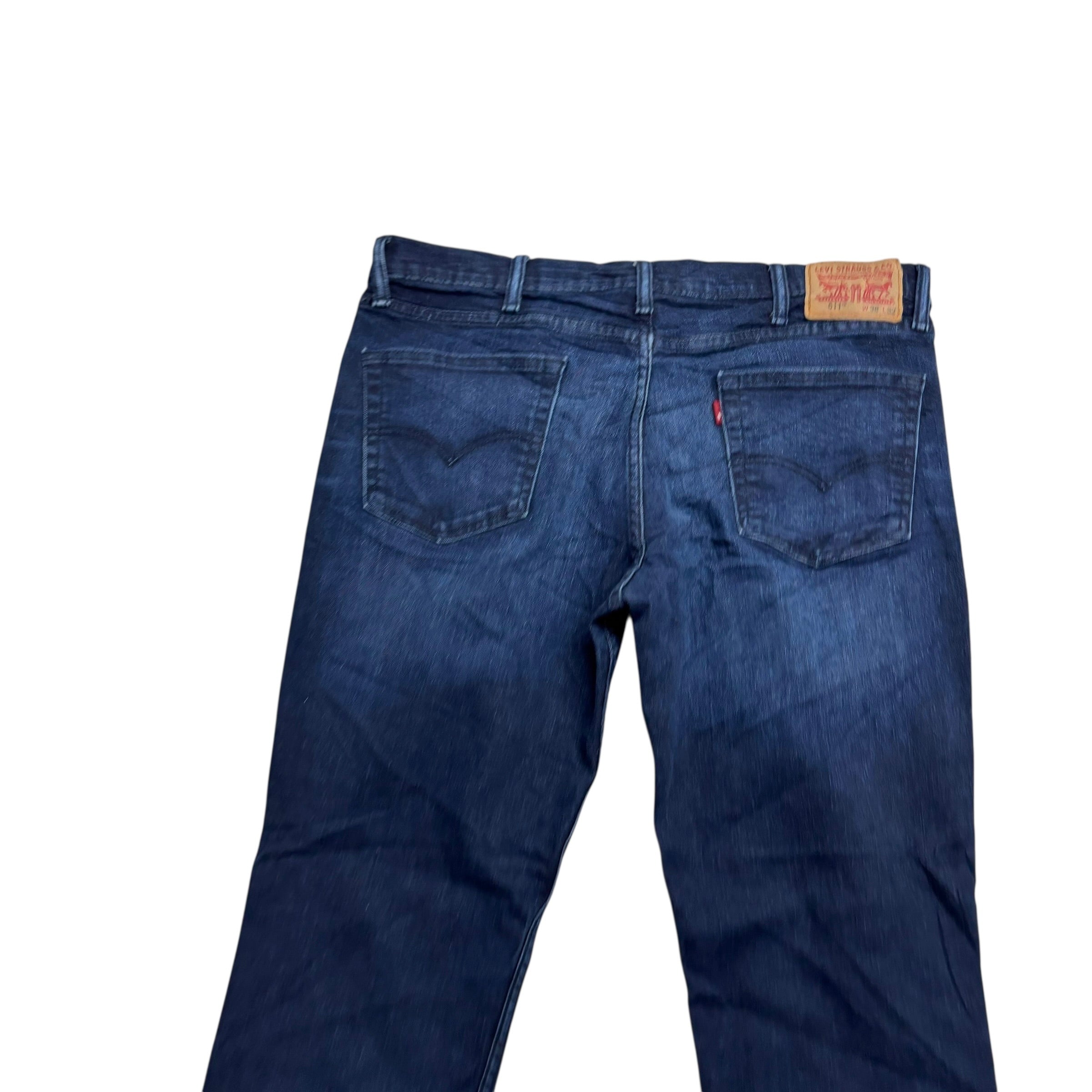 Levis 511 Jeans W38 L30 Mens Navy Blue Slim Fit Stretch Denim (E)