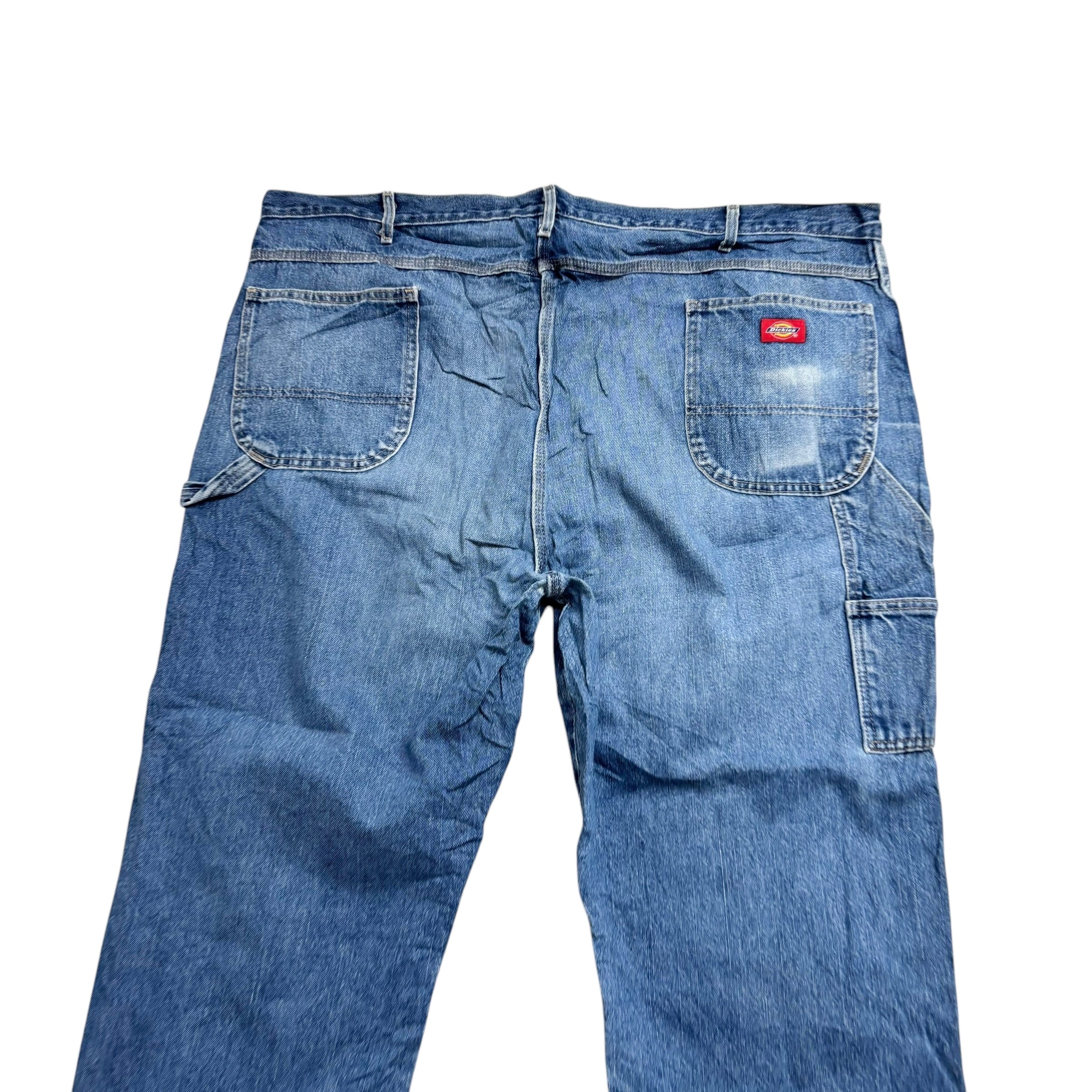 Dickies Carpenter Jeans W48 L30 Mens Light Blue Relaxed Baggy Straight Fit Pants