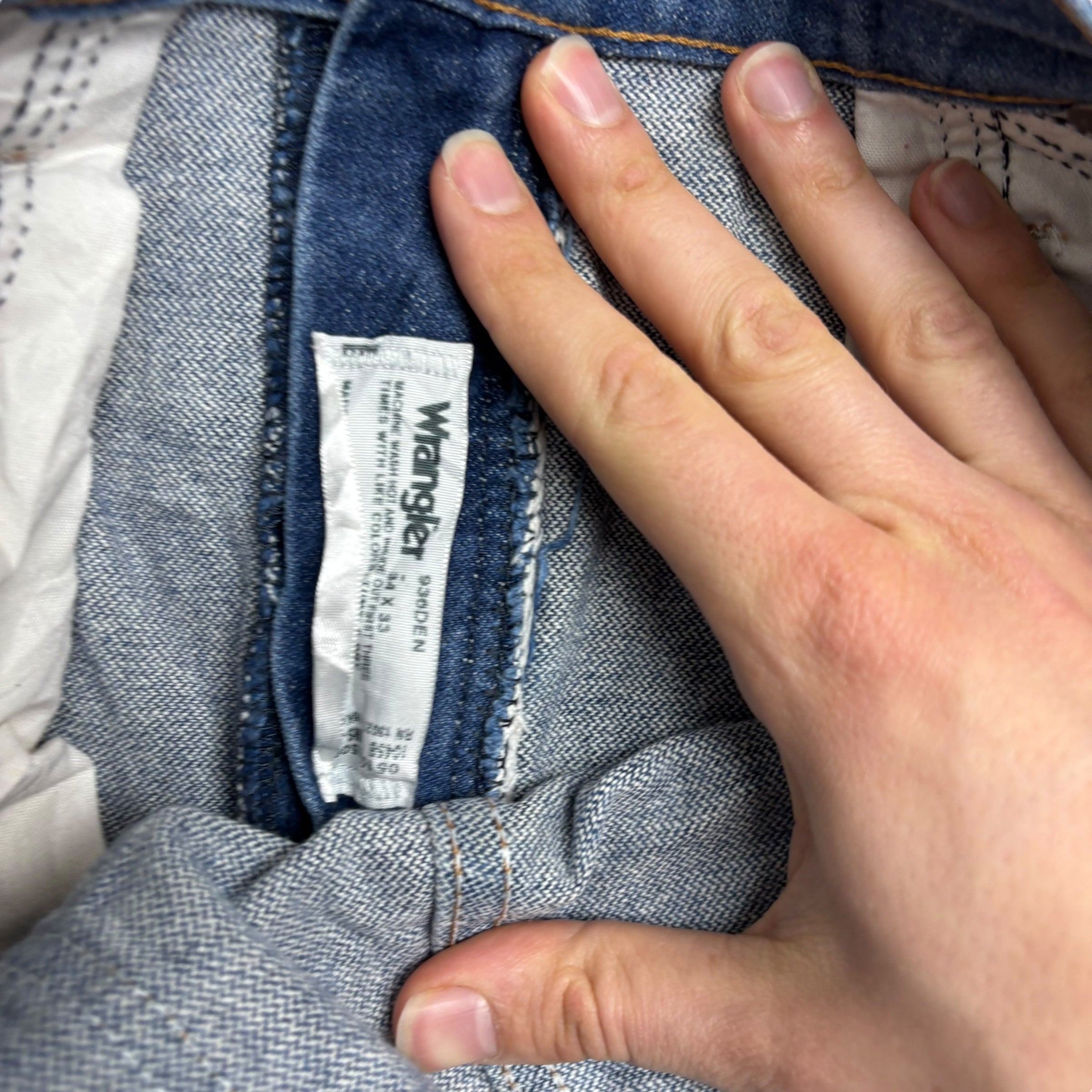 Wrangler Jeans Cowboy Cut W33 L33 Mens Mid Blue 936 Slim Fit Denim (F)