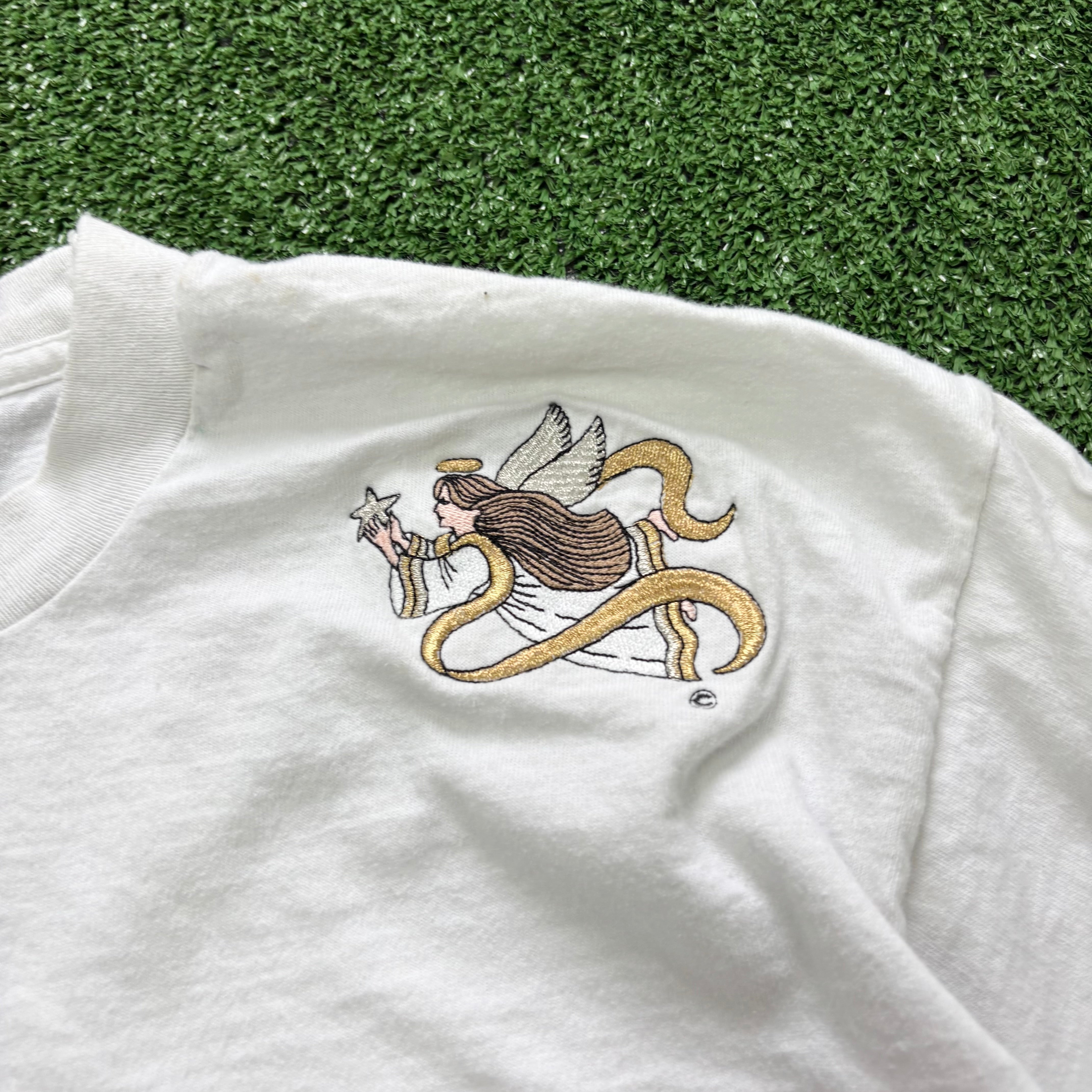 Vintage T Shirt Mens XL White Single Stitch Graphic Print 90s USA (F)