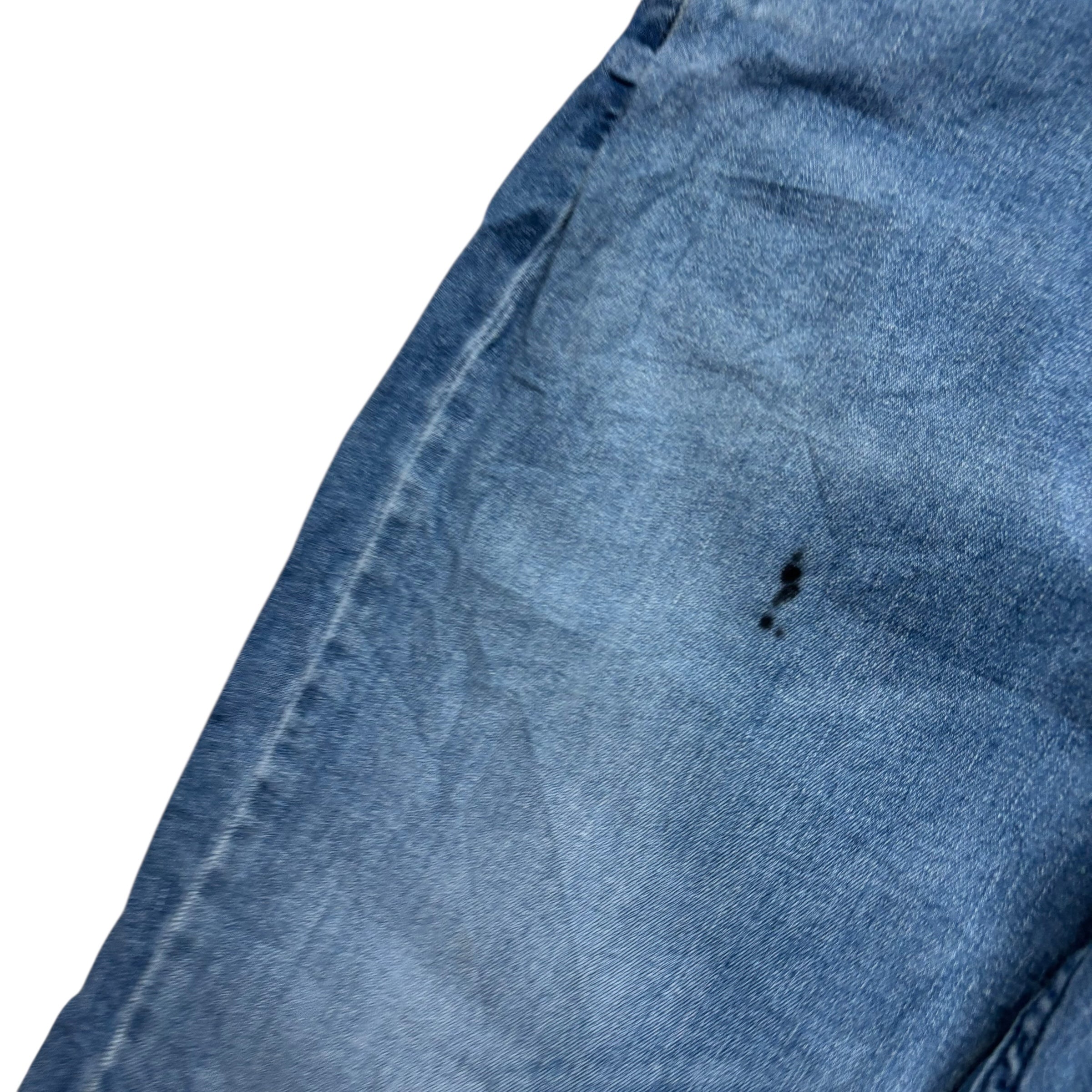Levis 514 Jeans W38 L30 Mens Navy Blue Regular Straight Fit Stretch Denim (F)