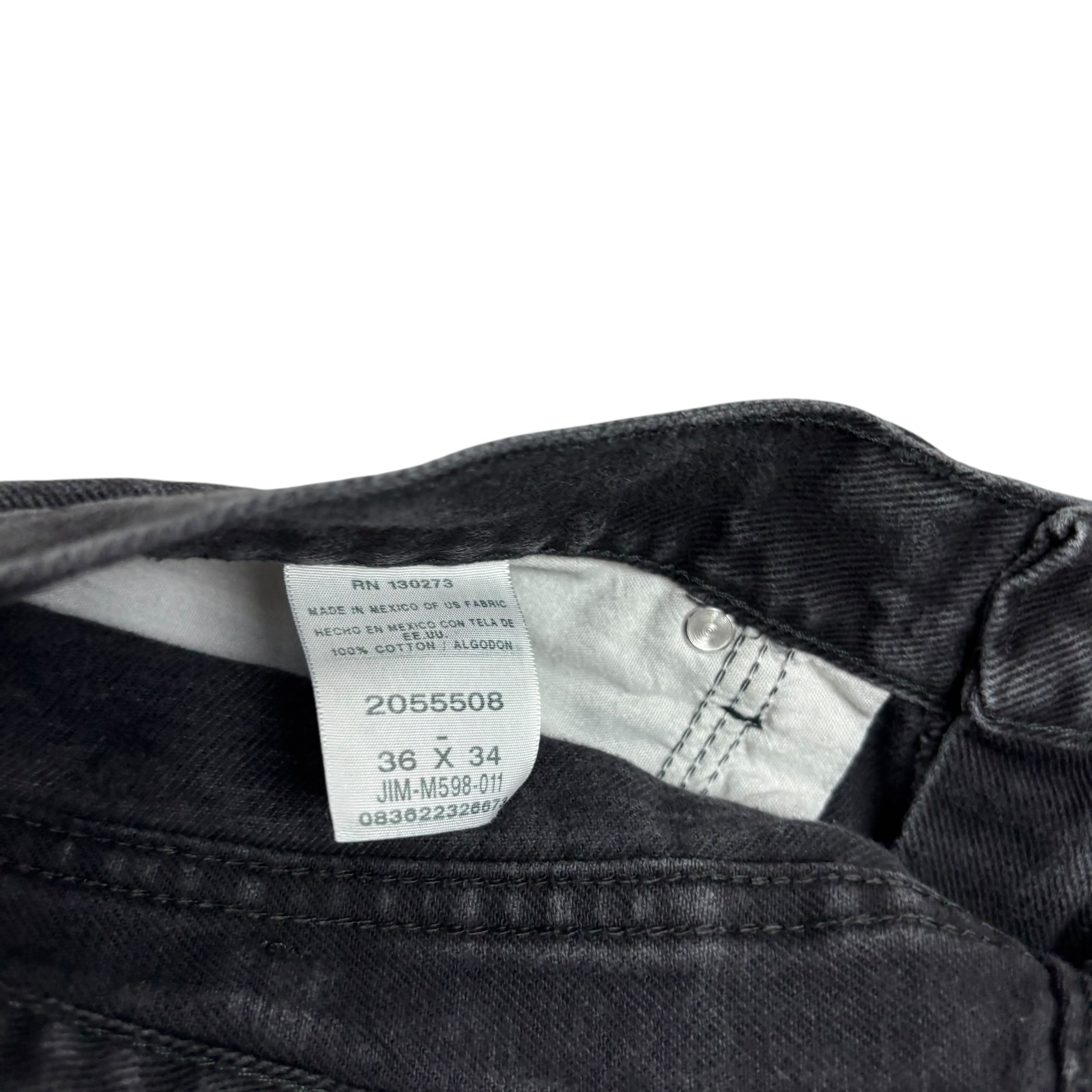 Wrangler Jeans W36 L34 Mens Black Relaxed Straight Fit Vintage Denim (E)