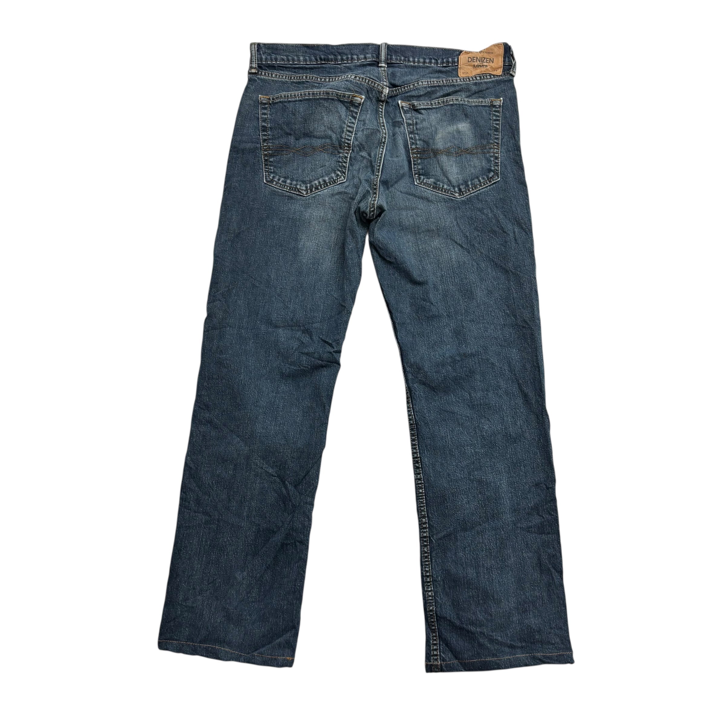 Levis Denizen Jeans W36 L30 Mens Dark Blue Relaxed Baggy Fit Stretch