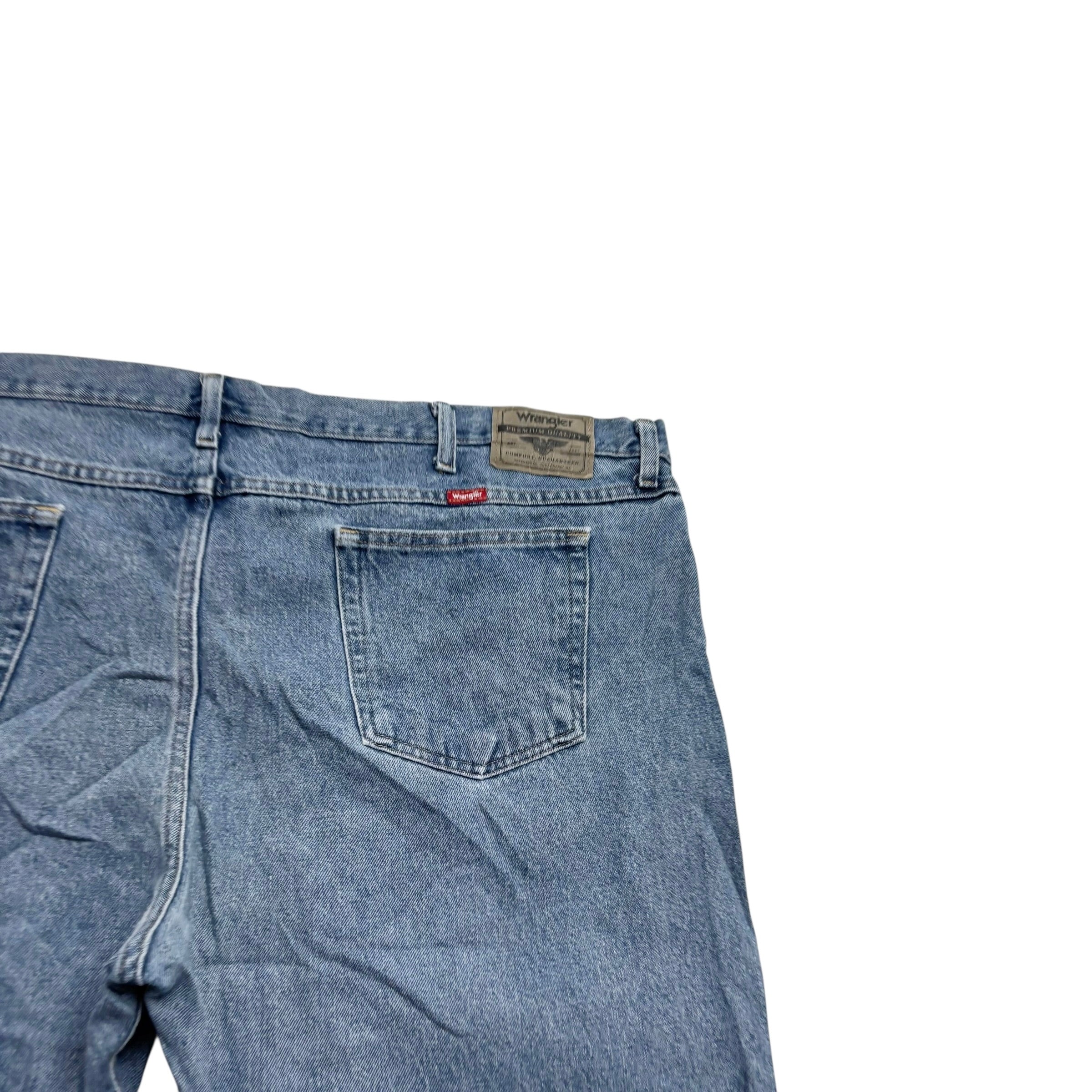 Wrangler Jeans W48 L30 Mens Light Blue Regular Straight Fit Denim