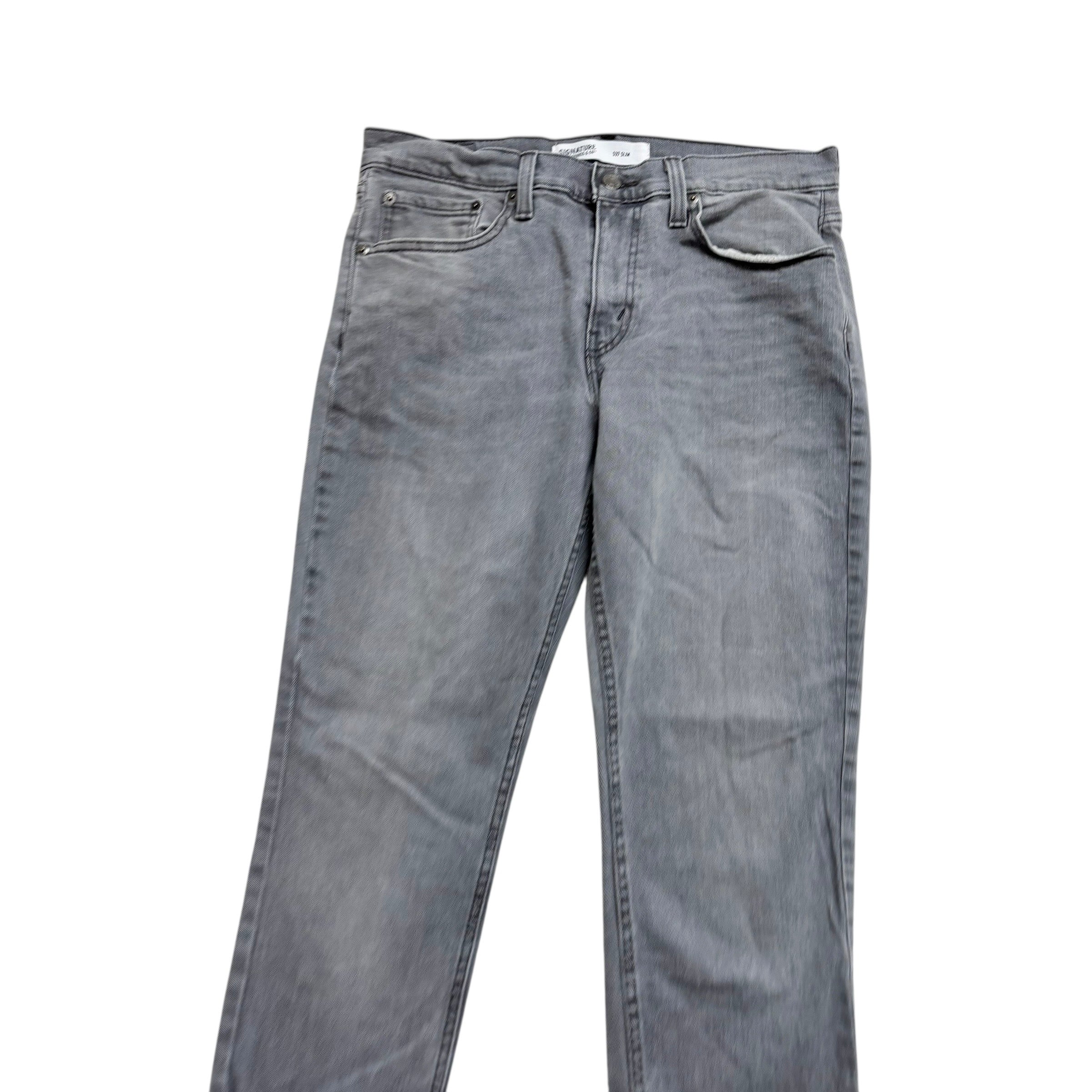 Levis Signature Jeans W32 L30 Mens Grey Slim Fit Stretch Denim