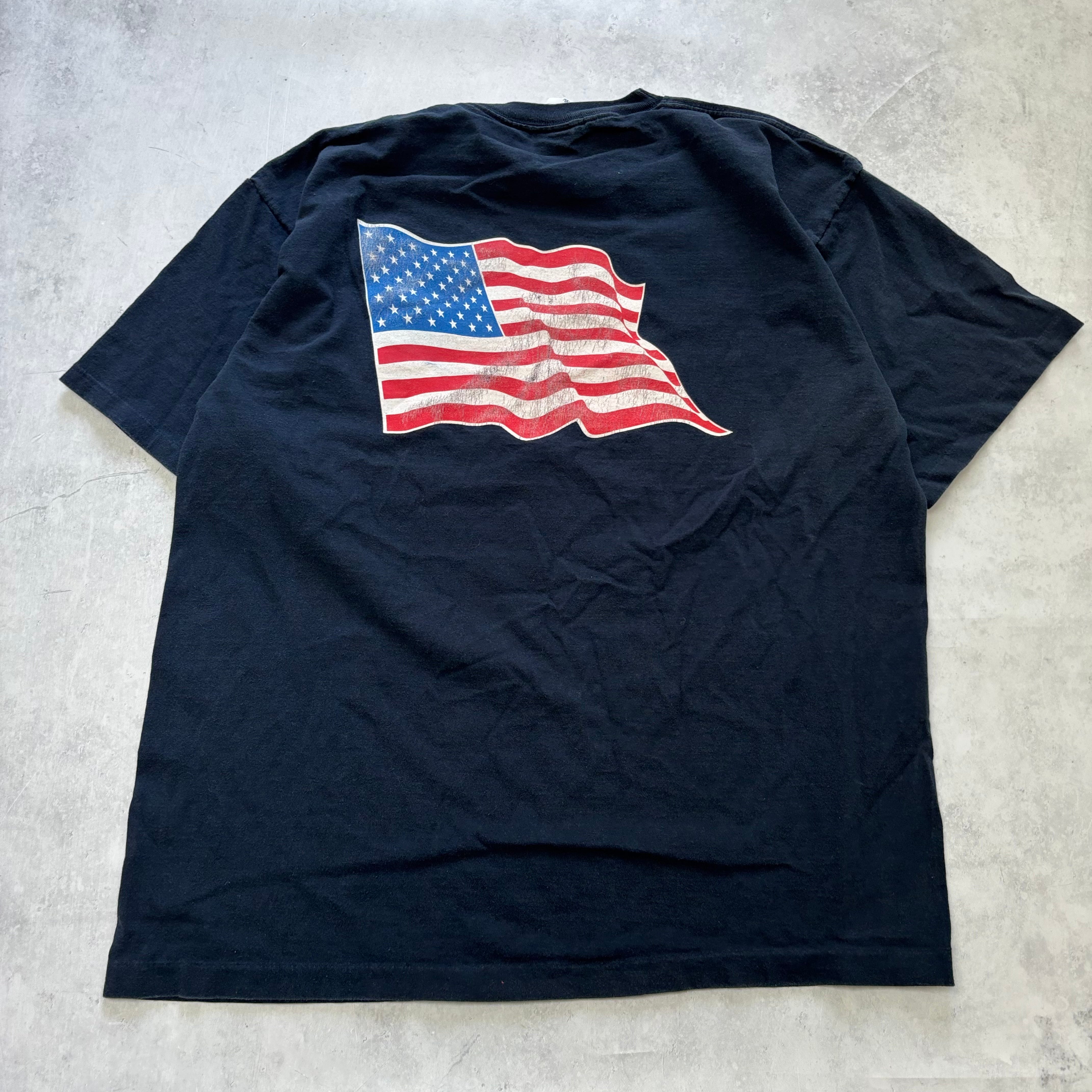 Vintage T Shirt Mens XL Navy Blue Single Stitch Graphic Print 90s USA (F)