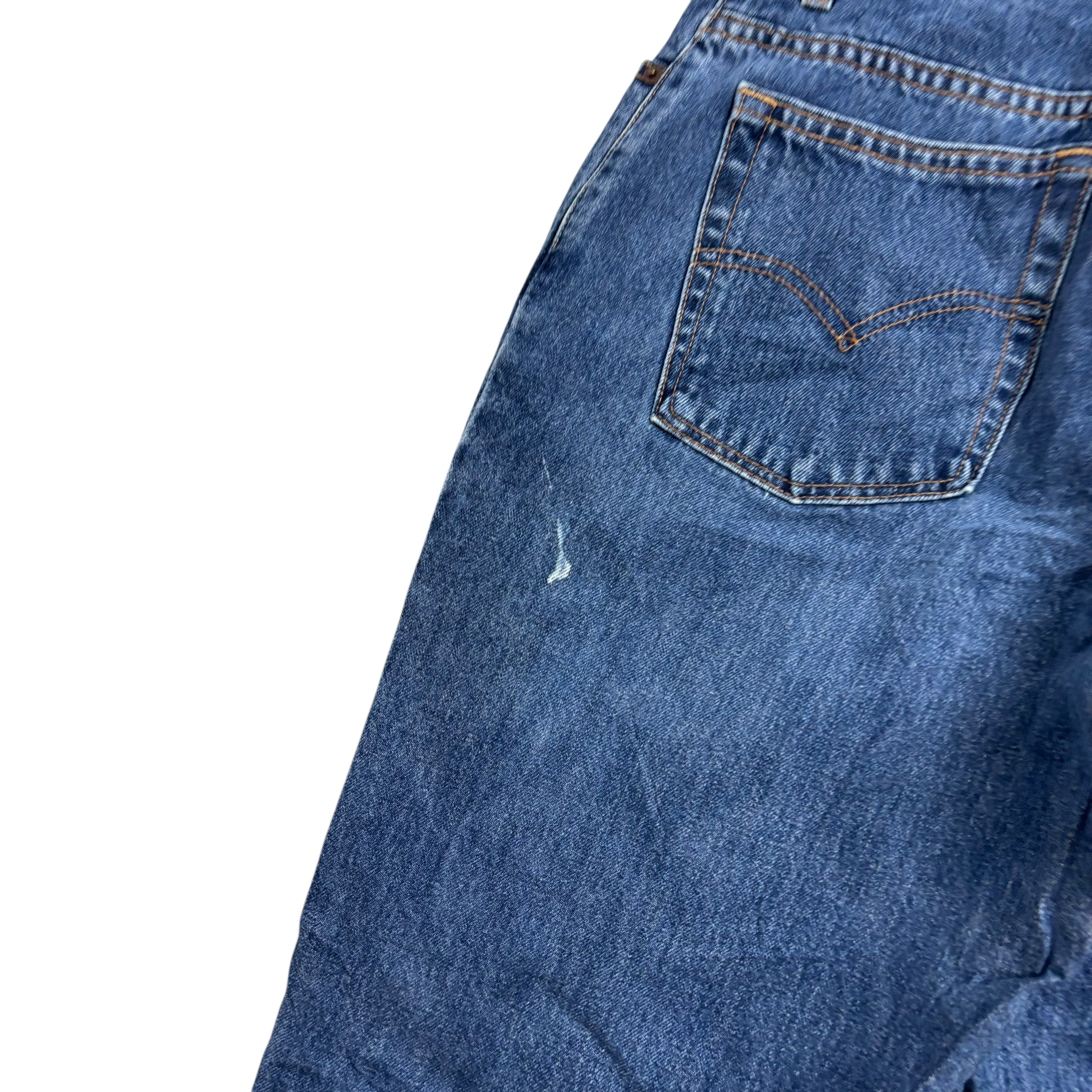 Levis 550 Jeans W31 L27 Womens Mid Blue Relaxed Taper USA Made Vintage Denim