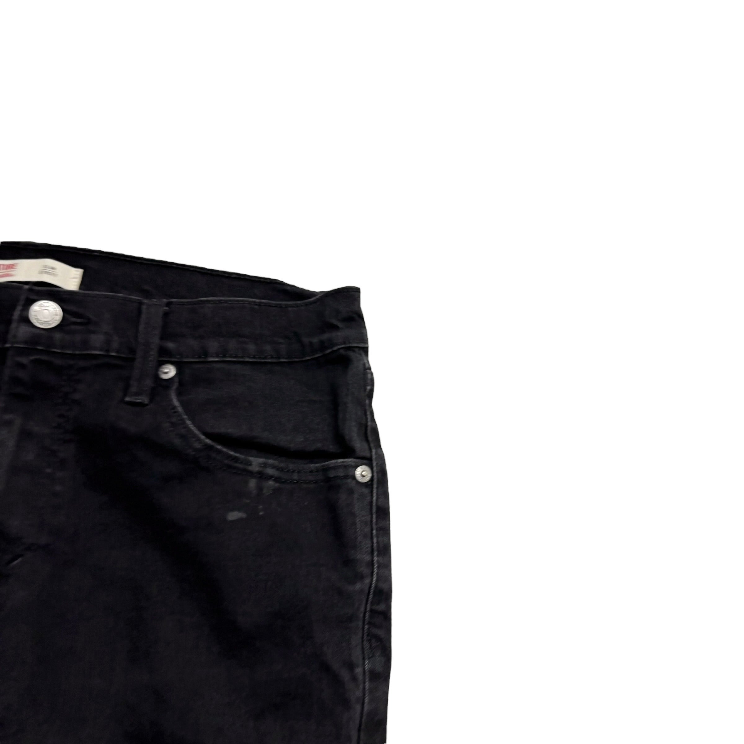 Levis Signature Jeans W33 L32 Mens Black Slim Fit Stretch Denim (F)