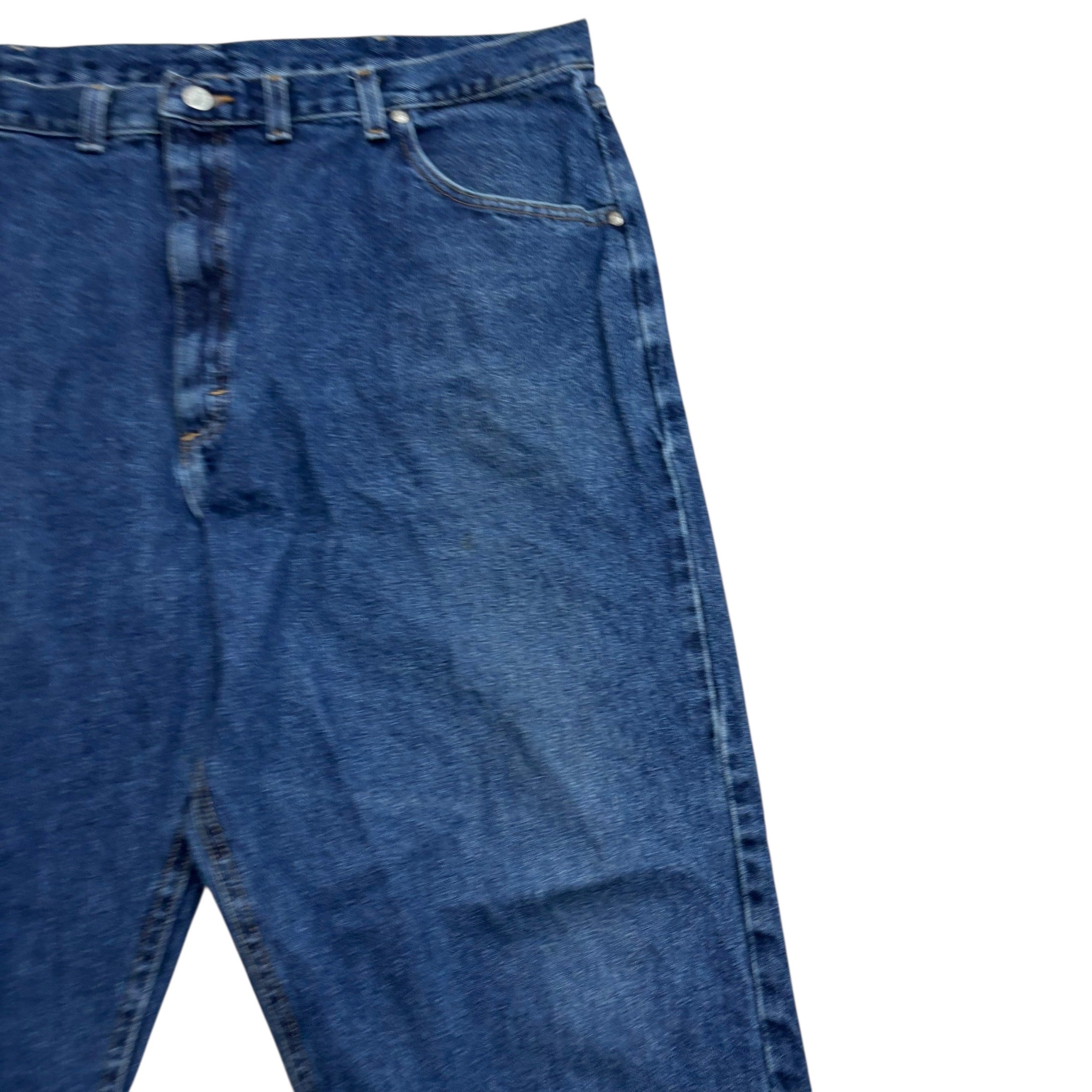 Wrangler Jeans W42 L32 Mens Mid Blue Relaxed Straight Fit Vintage Denim