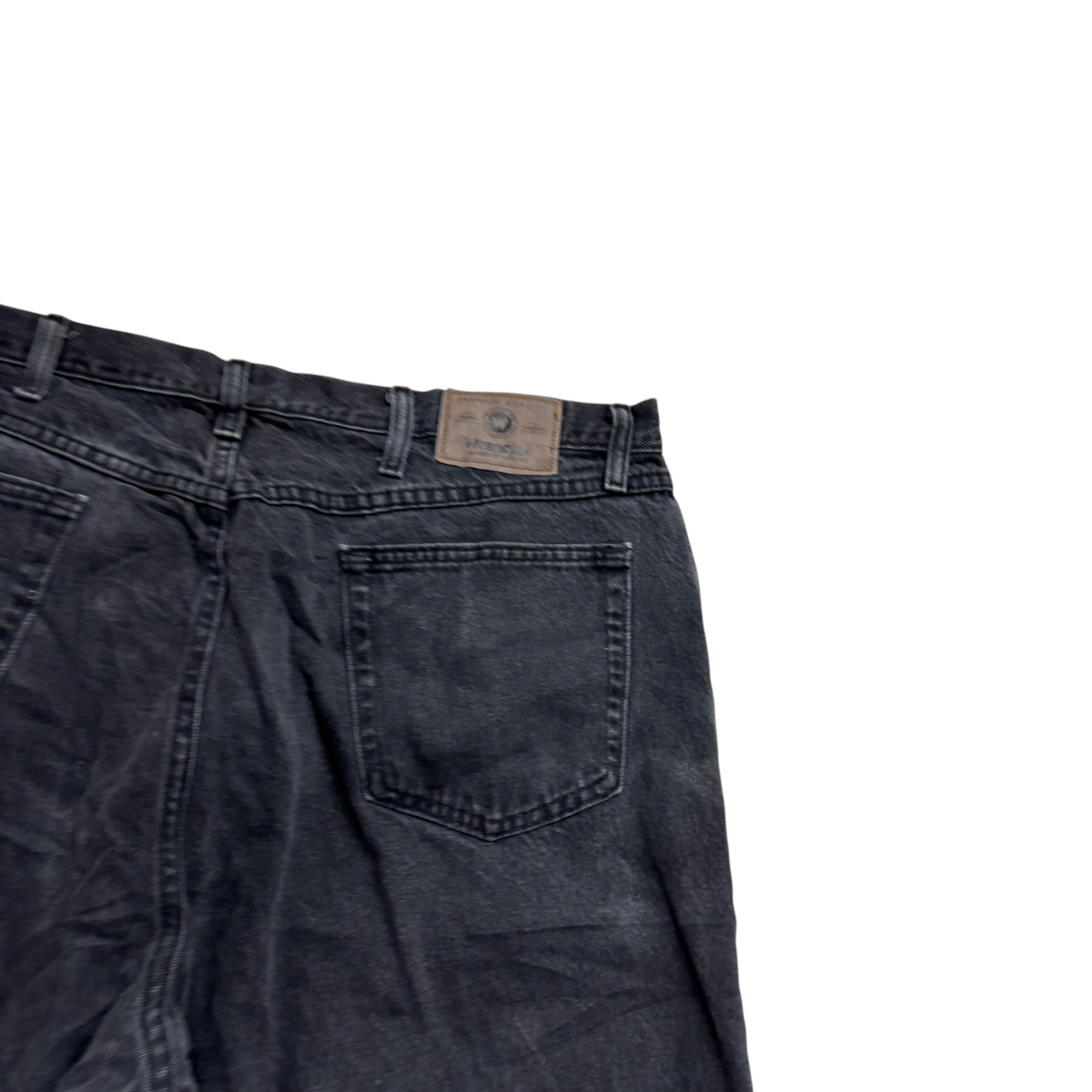 Wrangler Jeans W40 L30 Mens Black Baggy Relaxed Straight Fit Vintage Denim