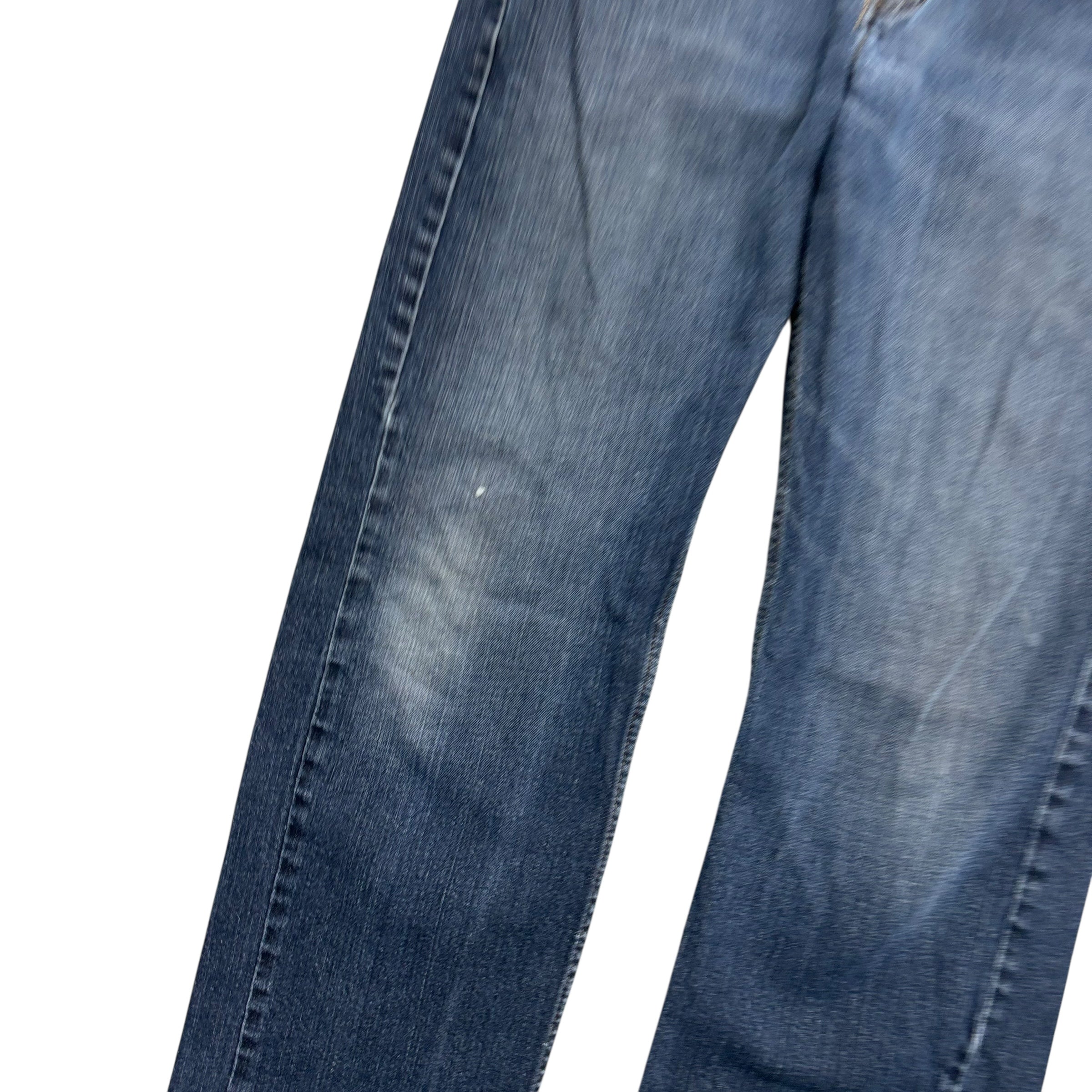 Levis Signature Jeans W32 L30 Mens Dark Blue Regular Straight Fit Stretch Denim