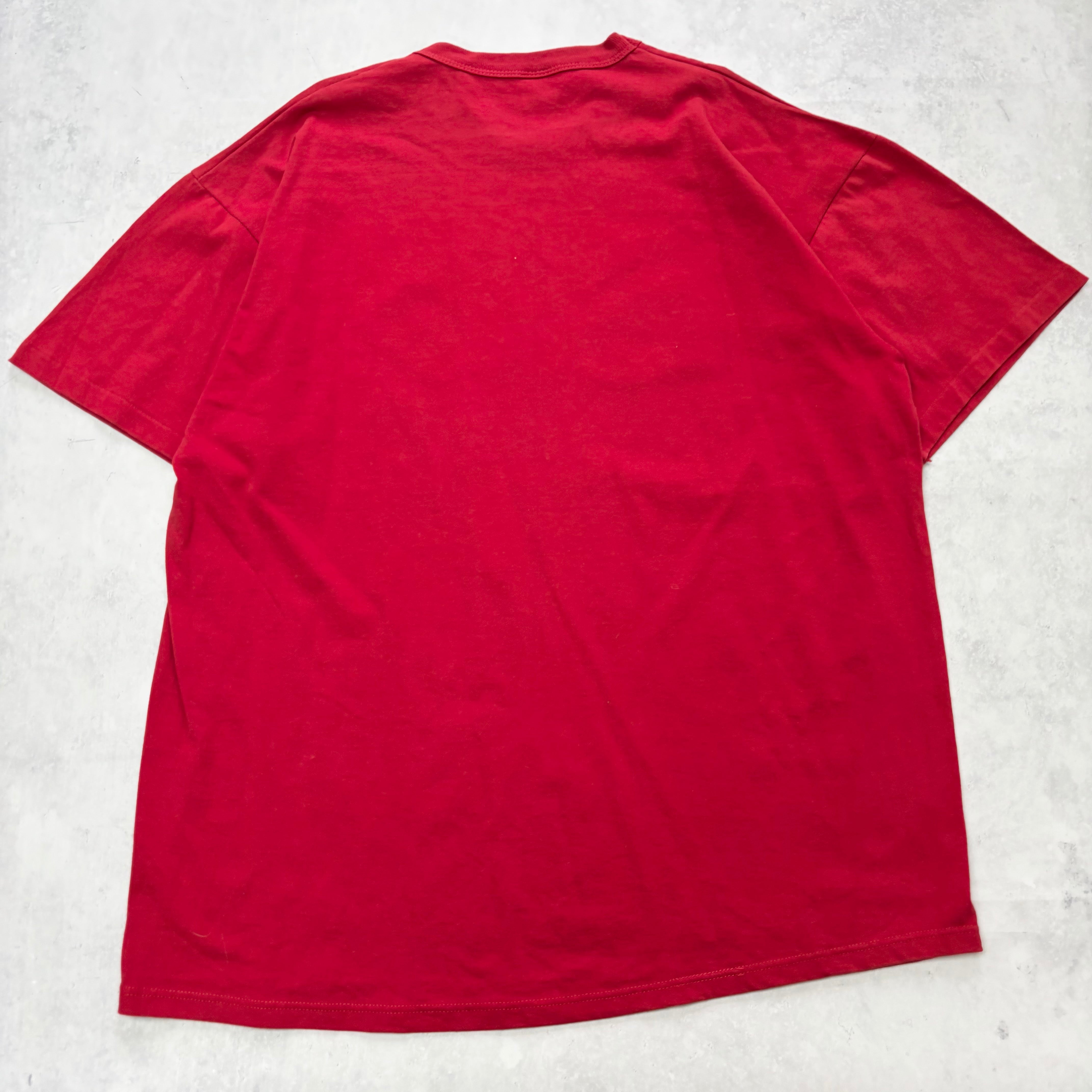 Vintage T Shirt Mens XL Red Single Stitch Graphic Print 90s Baseball