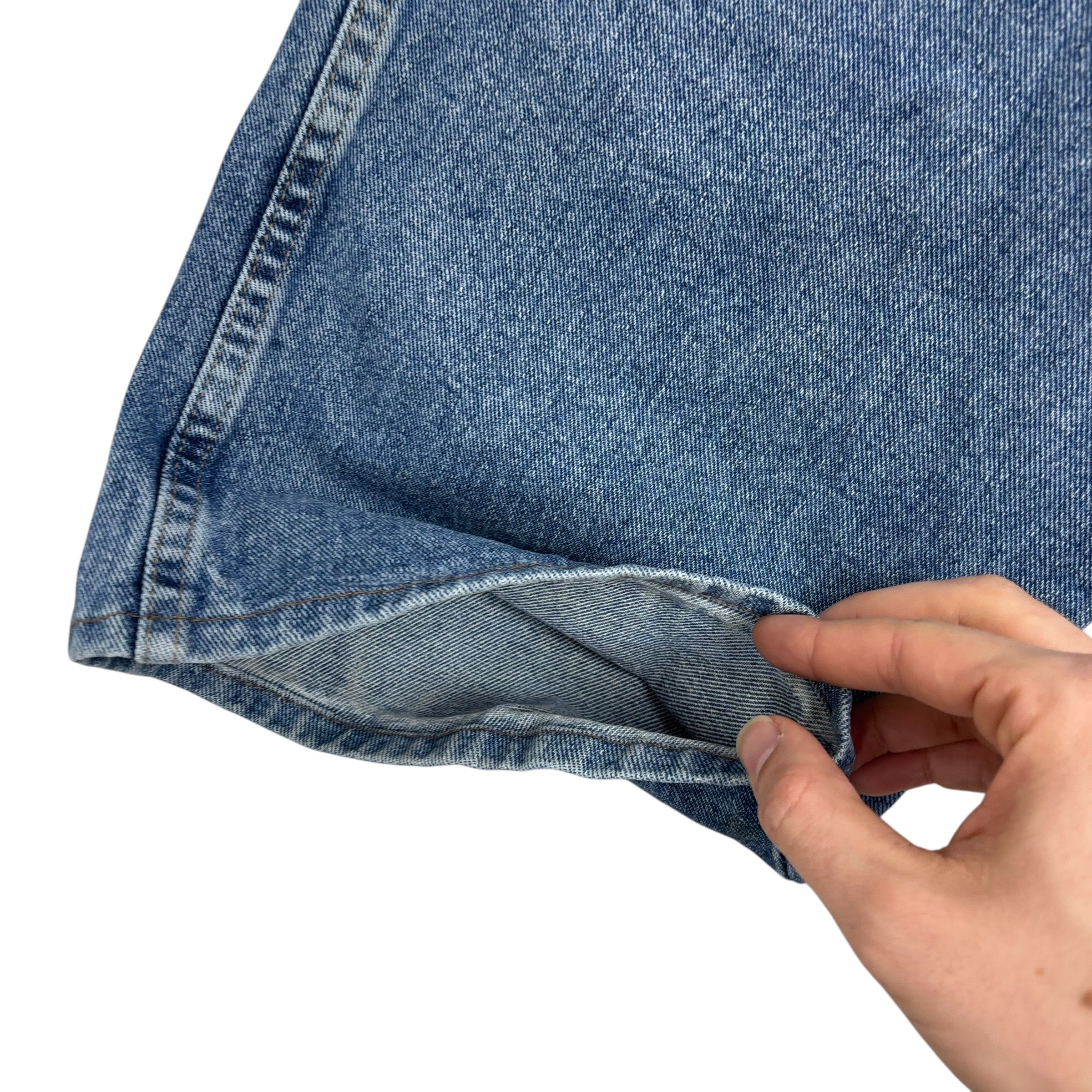 Lee Jeans W52 L27 Mens Mid Blue Relaxed Straight Fit Baggy Denim