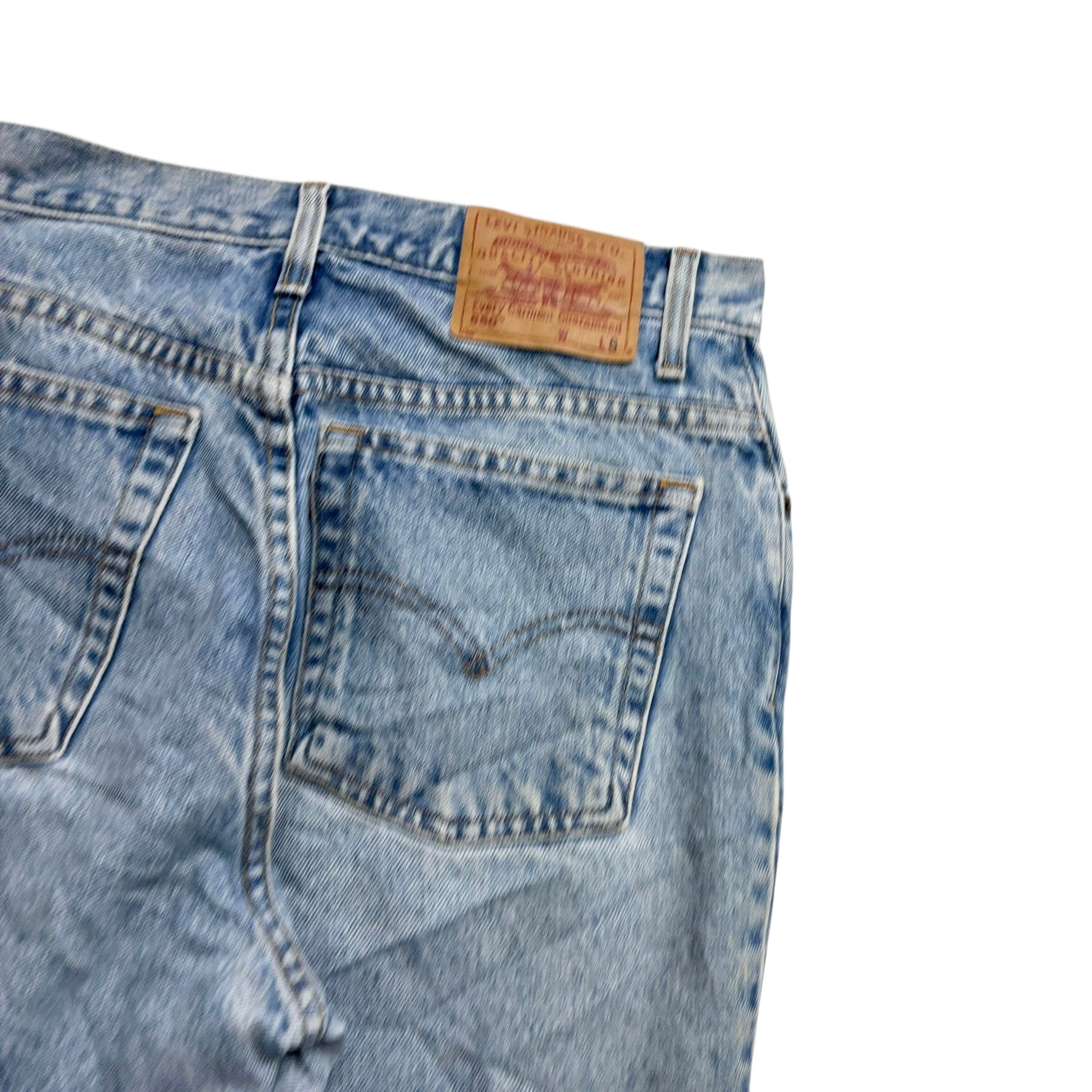 Levis 550 Jeans W31 L30 Womens Light Blue Relaxed Taper Mom Vintage Denim (F)