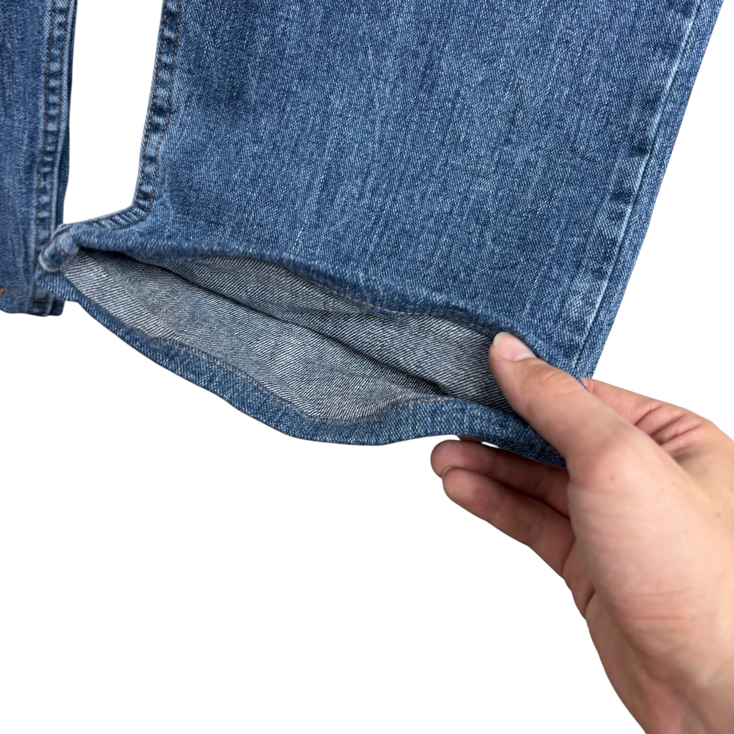 Wrangler Jeans W40 L26 Mens Mid Blue Regular Straight Fit Stretch Denim