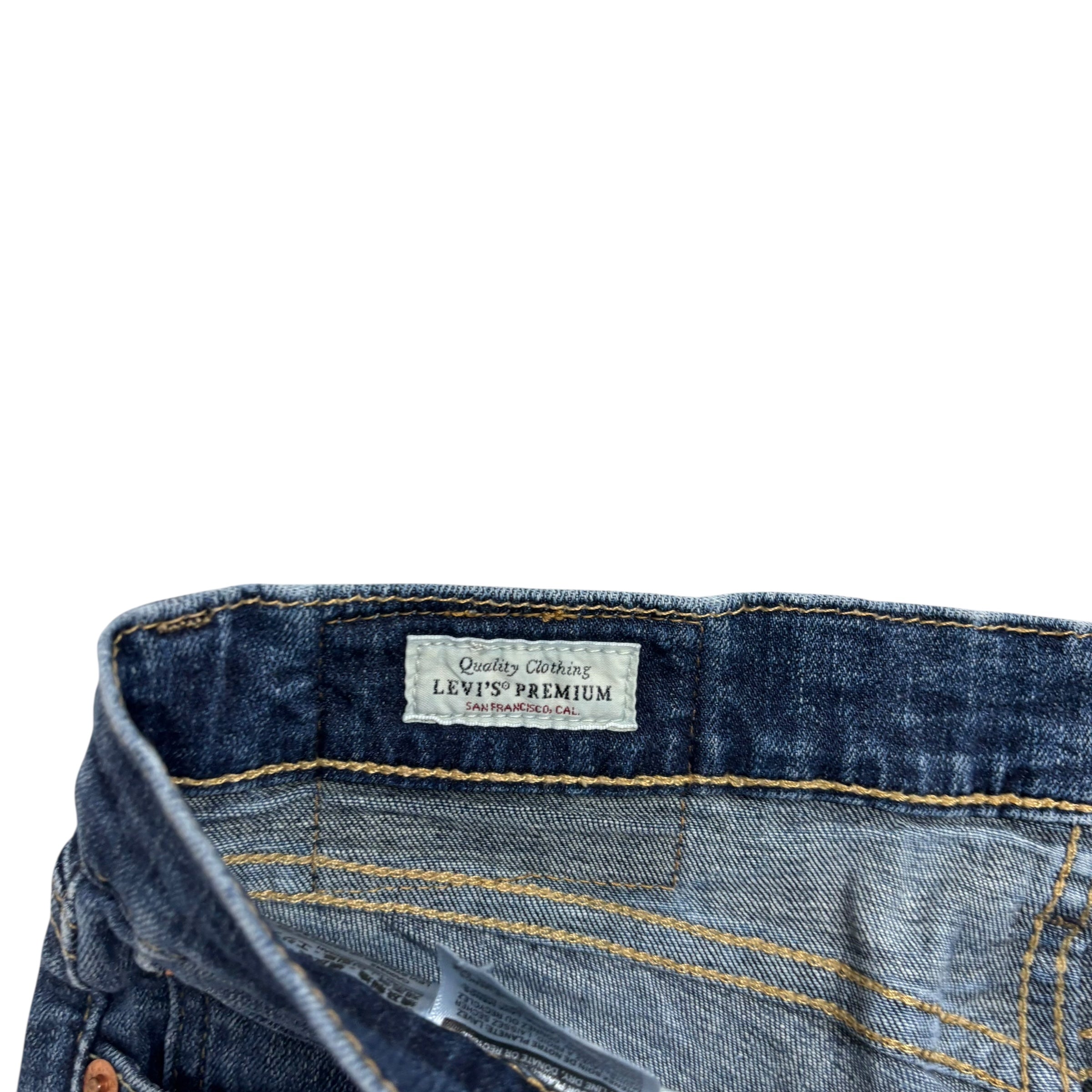 Levis 511 Jeans W30 L31 Mens Dark Blue Slim Fit Stretch Premium Denim (E)