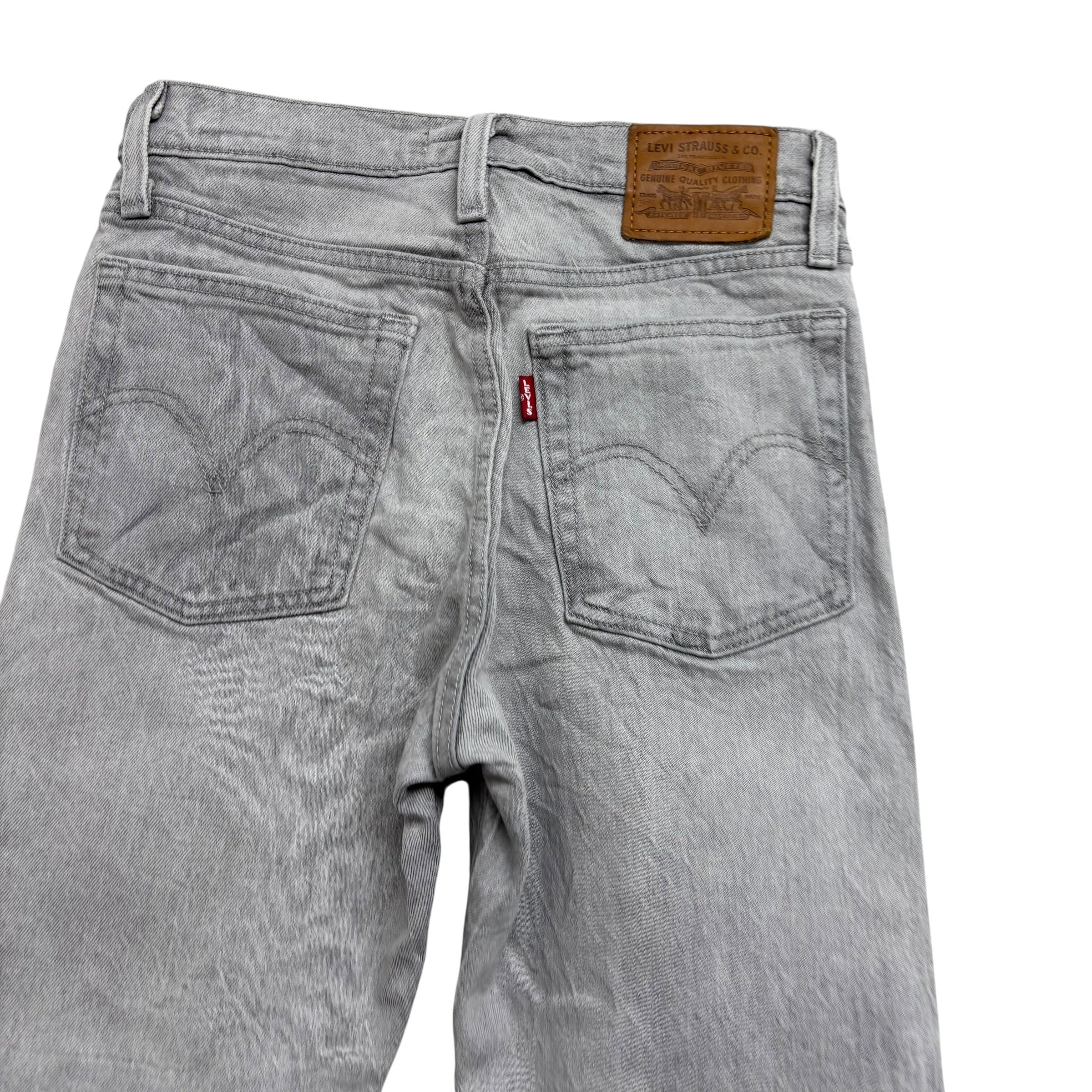 Levis Wedgie Straight Jeans W24 L26 Womens Grey Stretch Premium Denim (E)