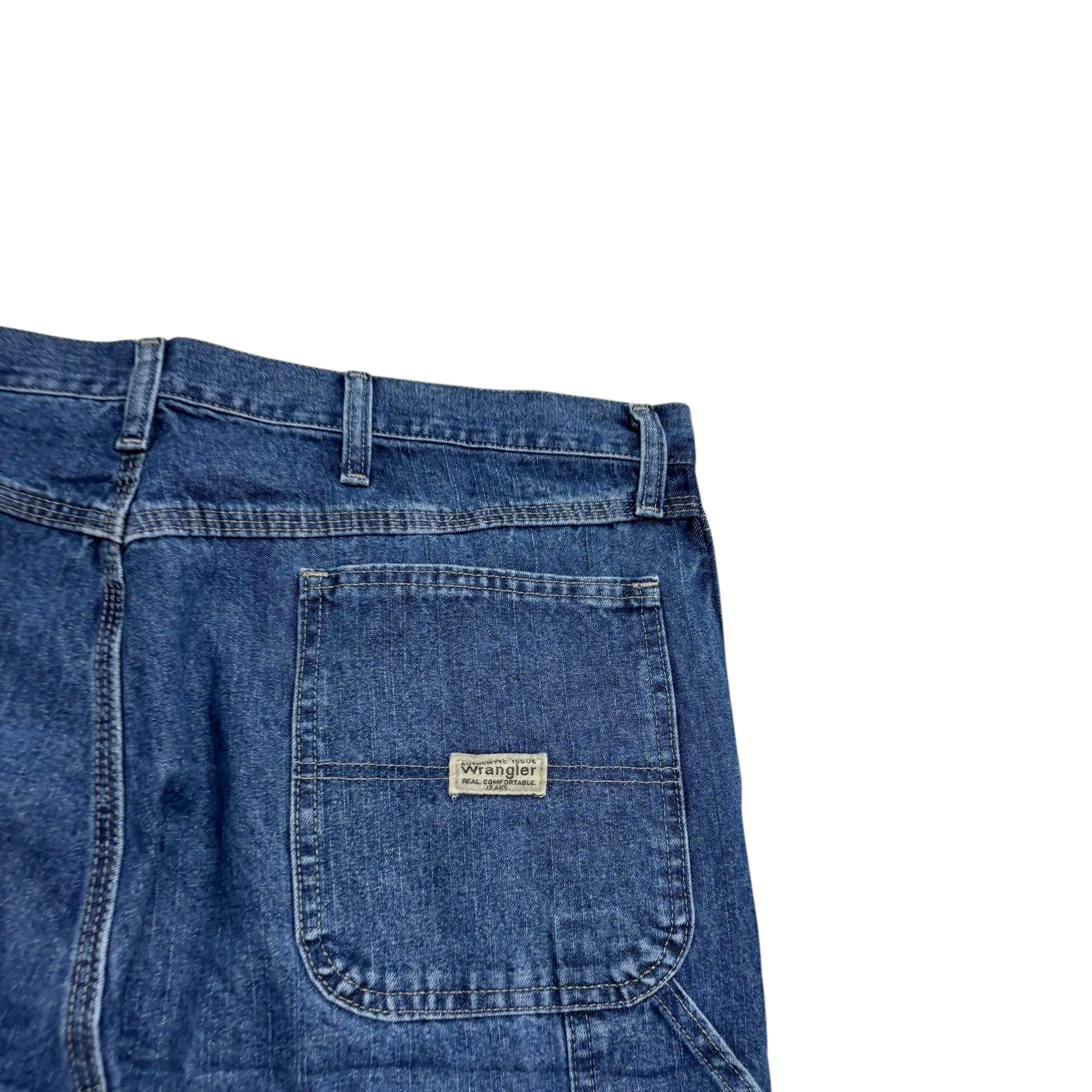 Wrangler Carpenter Jeans W40 L34 Mens Mid Blue Relaxed Straight Fit Denim