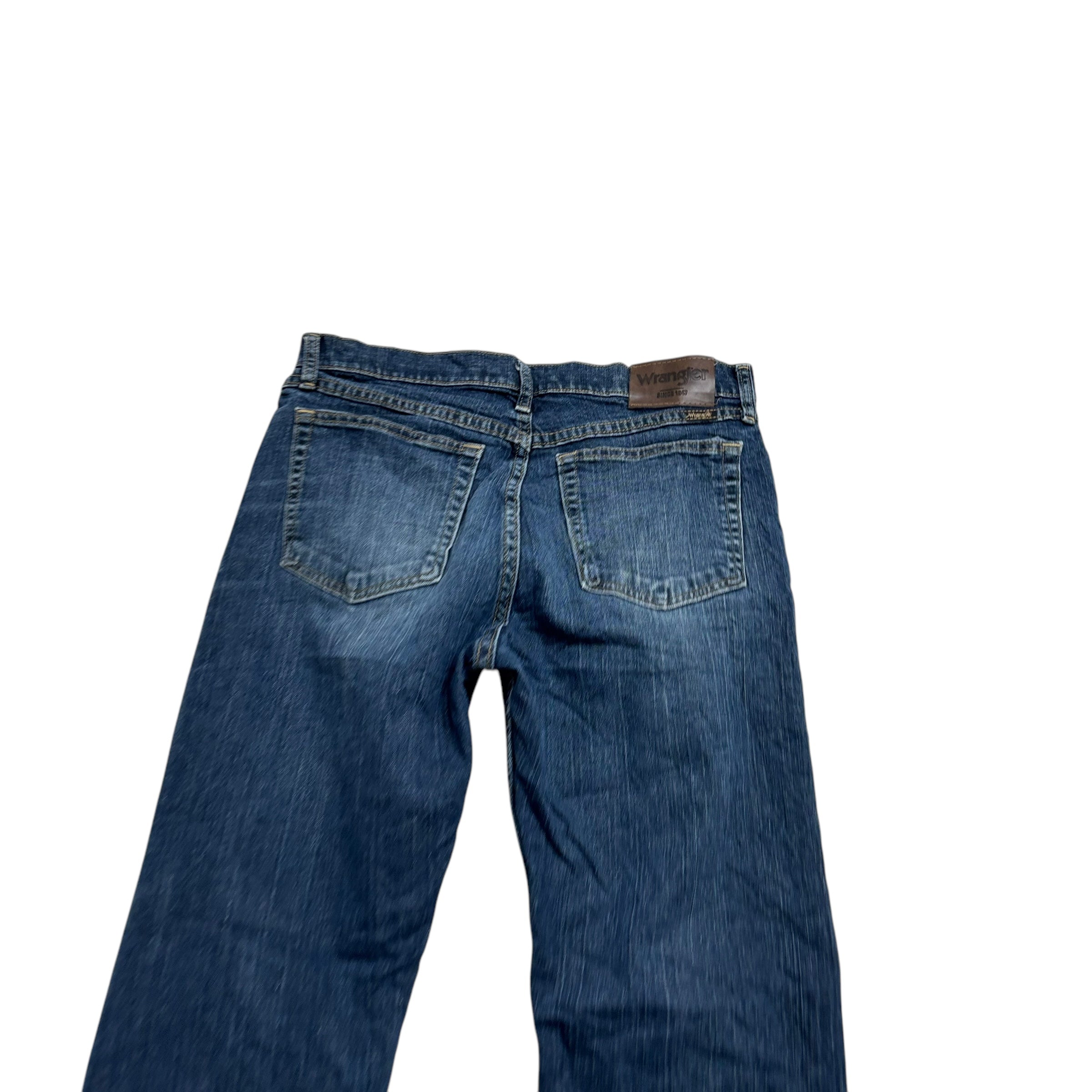 Wrangler Jeans W32 L30 Mens Dark Blue Regular Straight Fit Stretch Denim