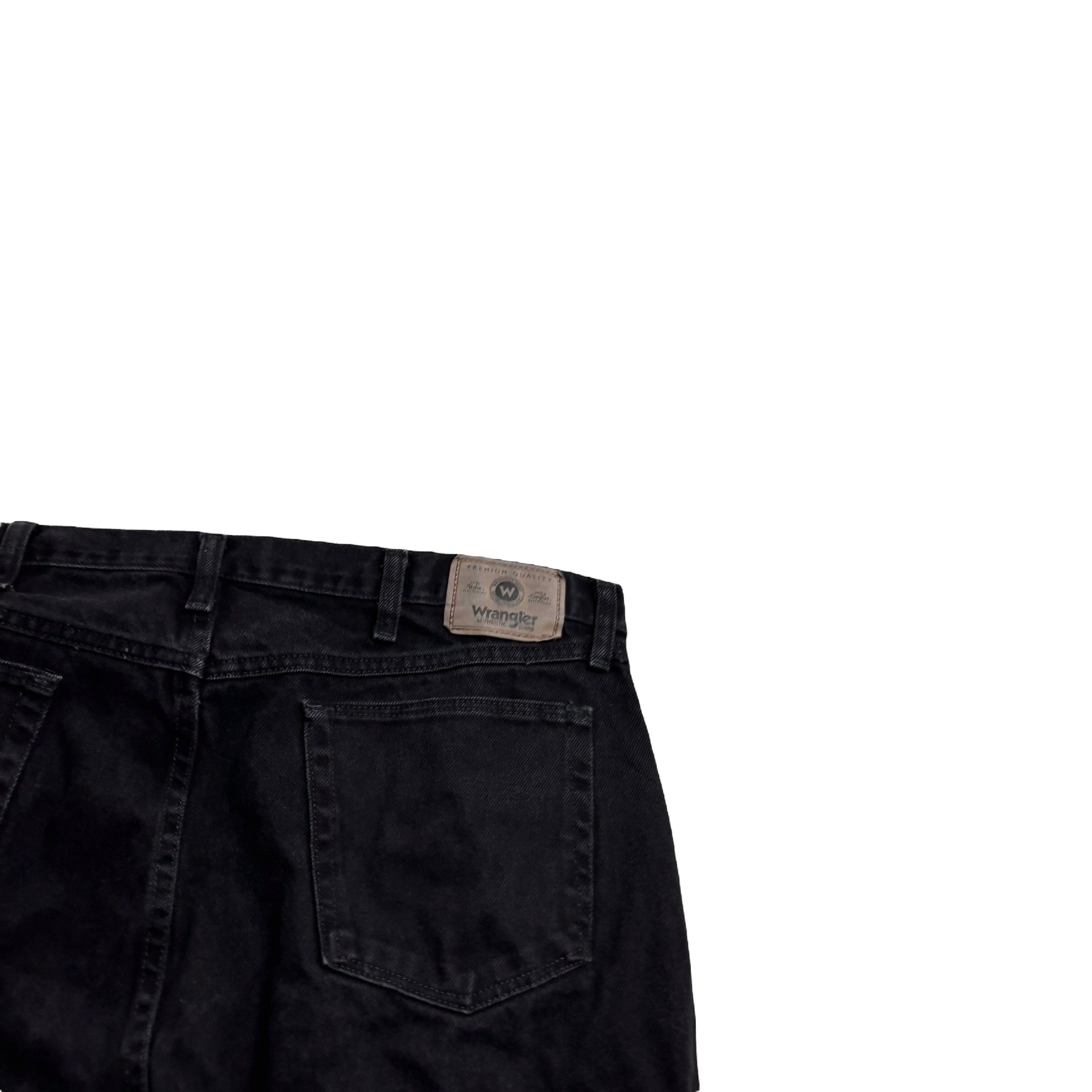 Wrangler Jeans W40 L32 Mens Black Regular Straight Fit Denim (E)