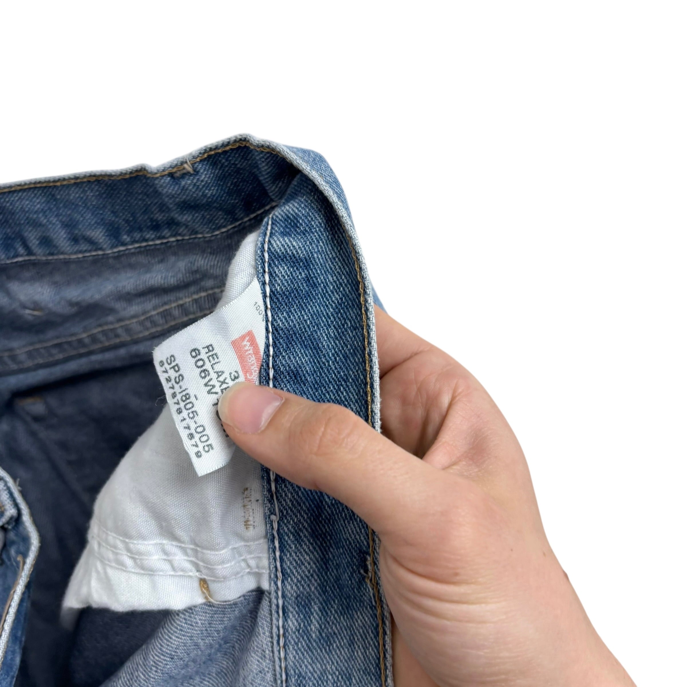 Wrangler Baggy Jorts W36 Mens Denim Shorts Mid Blue Relaxed Fit (E)