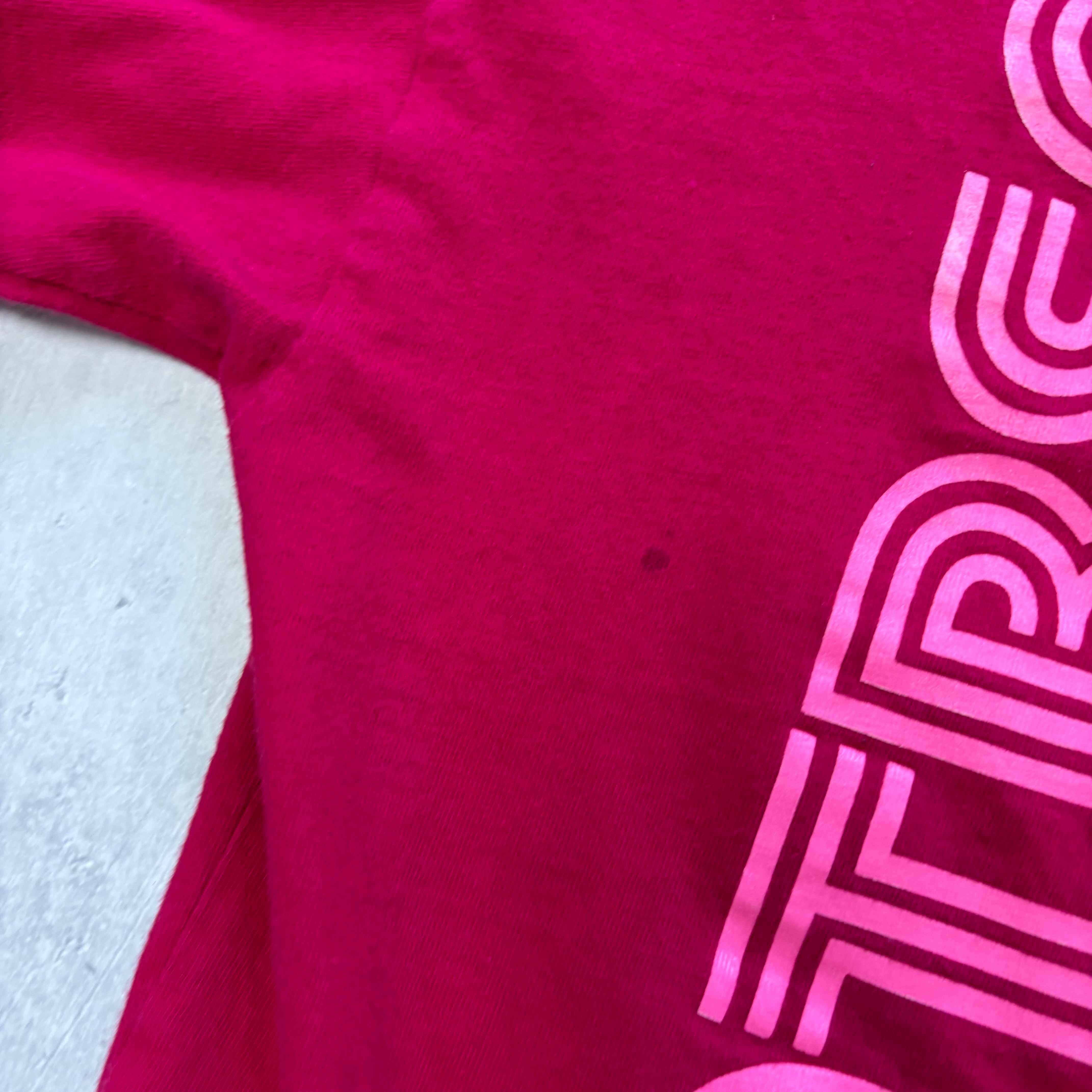 Vintage T Shirt Mens XL Pink Single Stitch Graphic Print 90s Baseball