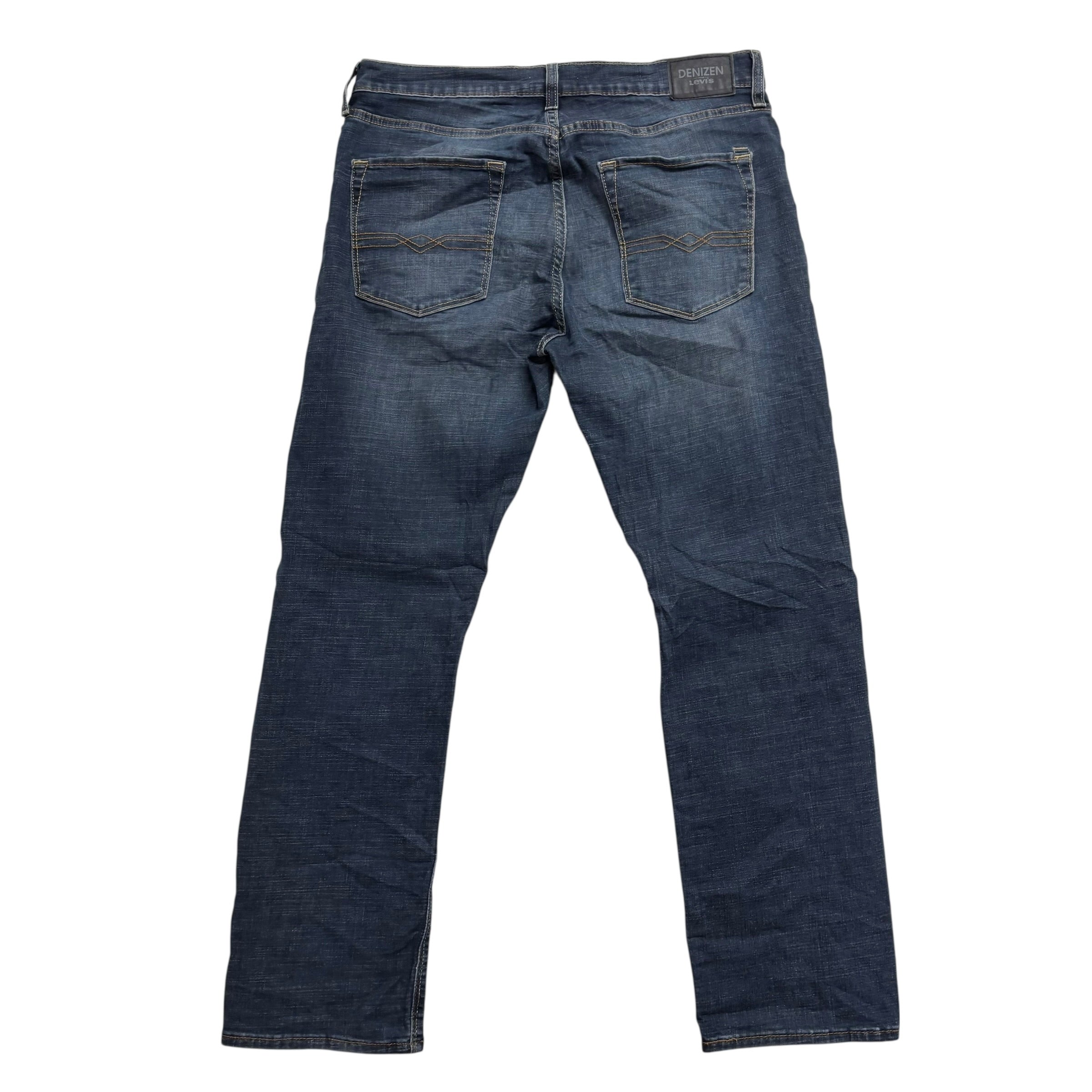 Levis Denizen Jeans W34 L30 Mens Dark Blue Slim Straight Fit Stretch