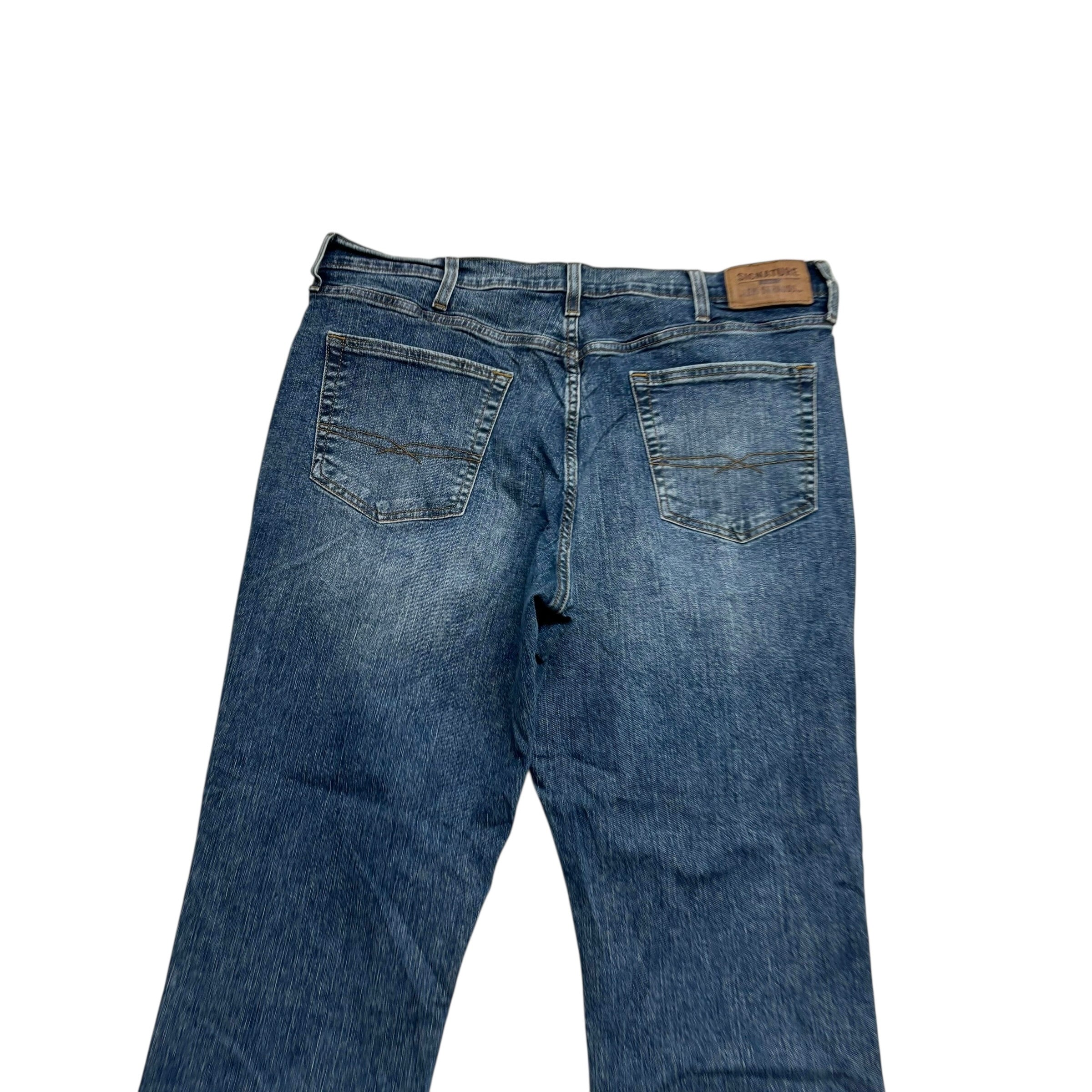 Levis Signature Jeans W38 L32 Mens Dark Blue Athletic Fit Stretch Denim (E)