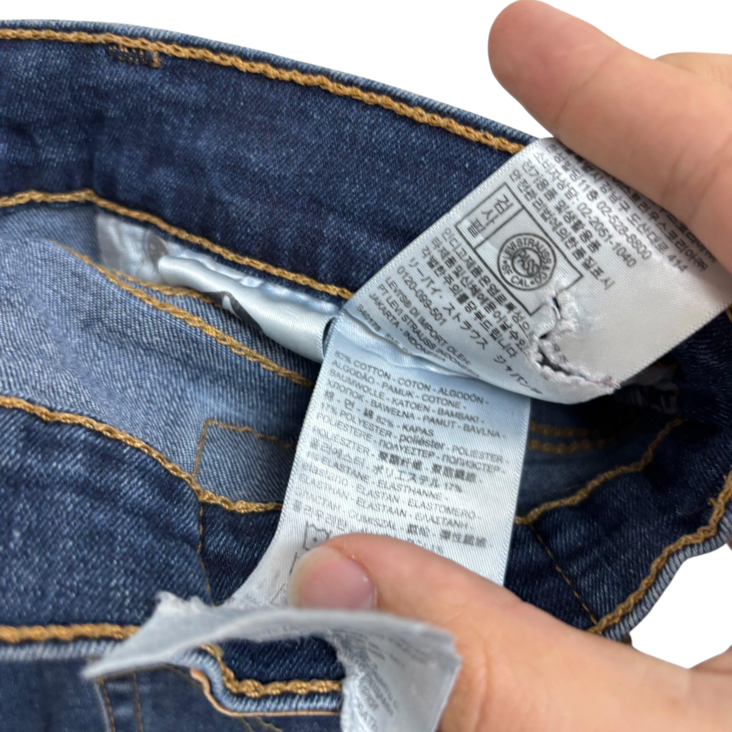 Levis 511 Jeans W30 L32 Mens Dark Blue Slim Fit Stretch Denim (E)