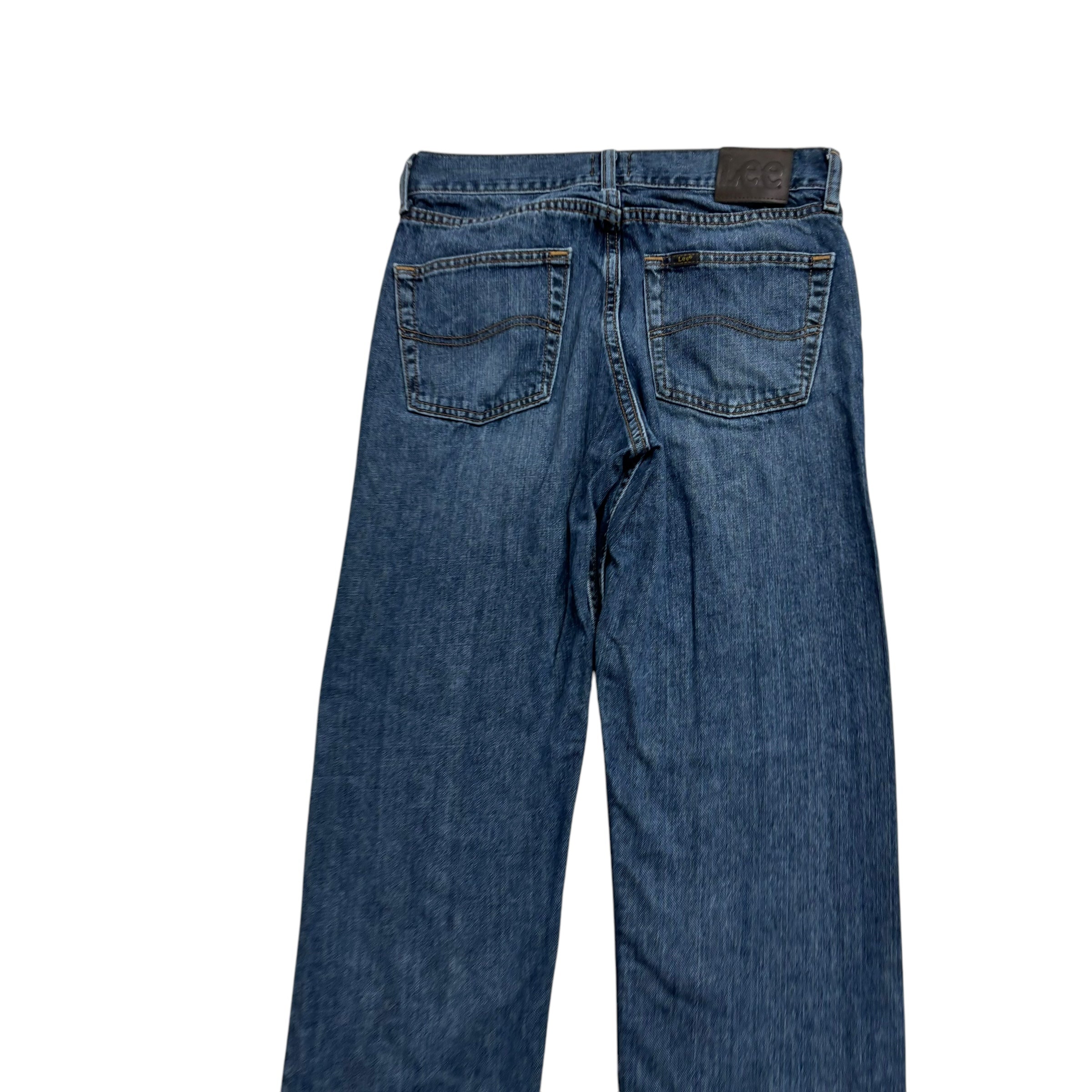 Lee Jeans W29 L32 Mens Dark Blue Regular Straight Fit Denim