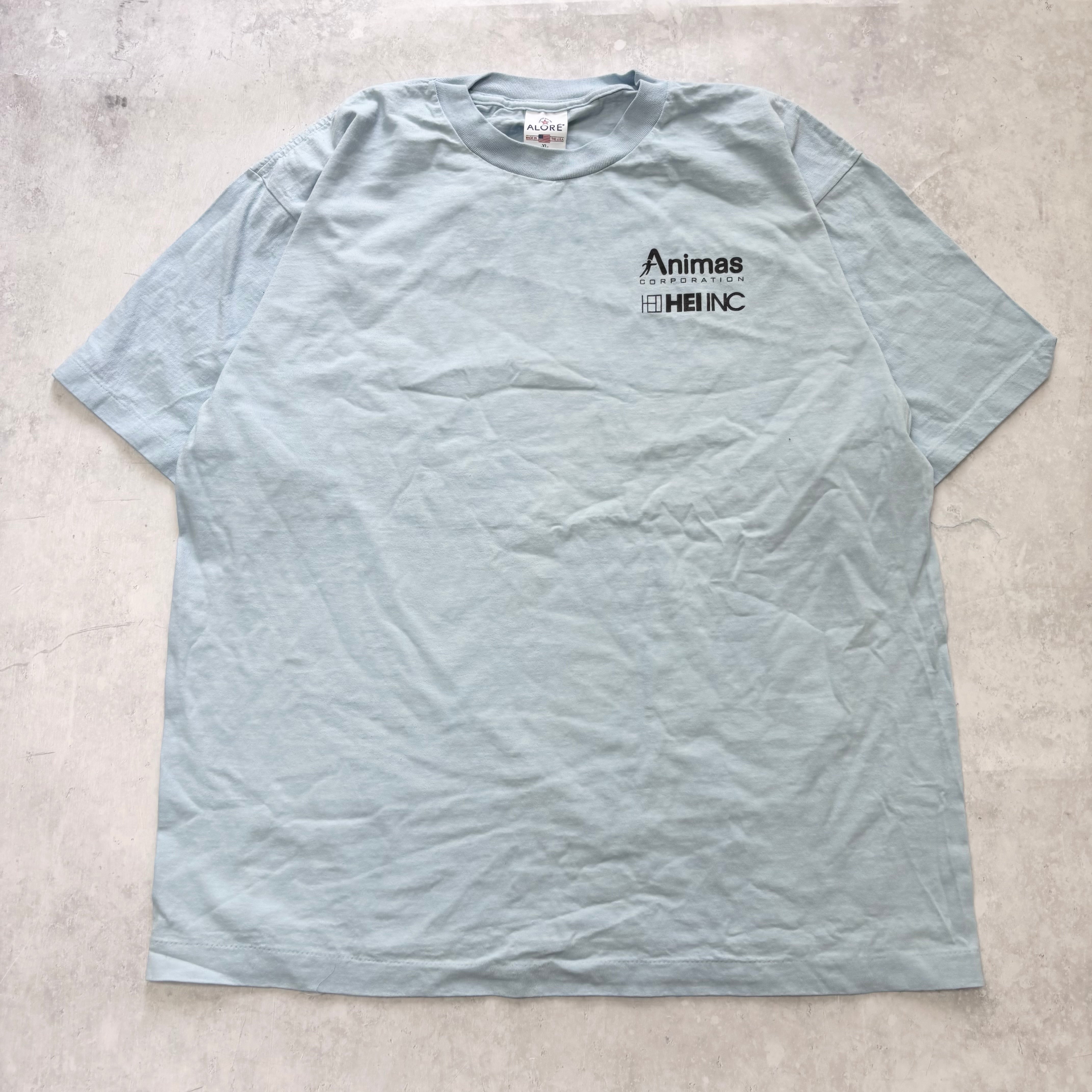 Vintage T Shirt Mens XL Blue Single Stitch Graphic Print 90s USA (E)