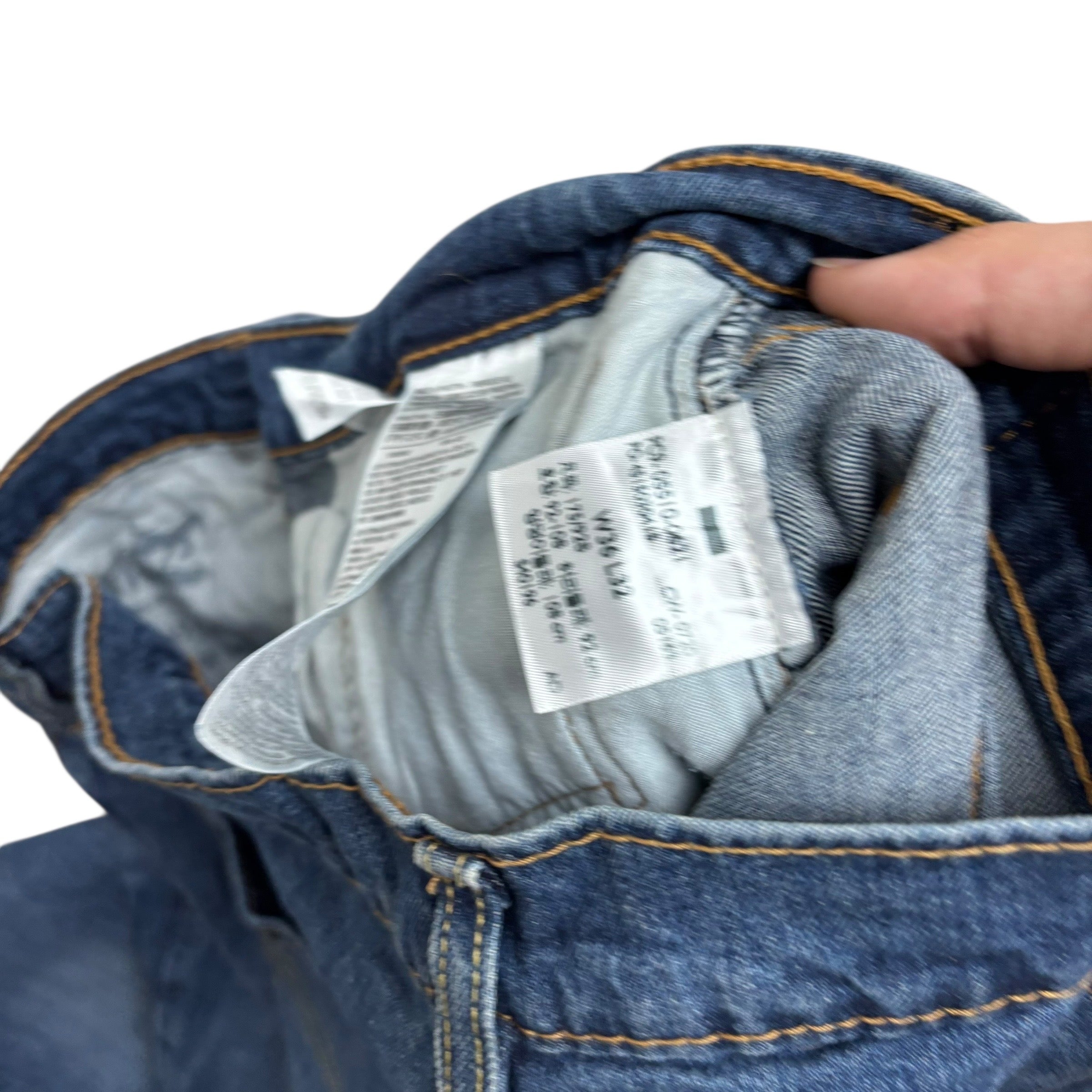 Levis Jeans W36 L30 Mens Mid Blue Regular Tapered Fit Stretch Denim (E)