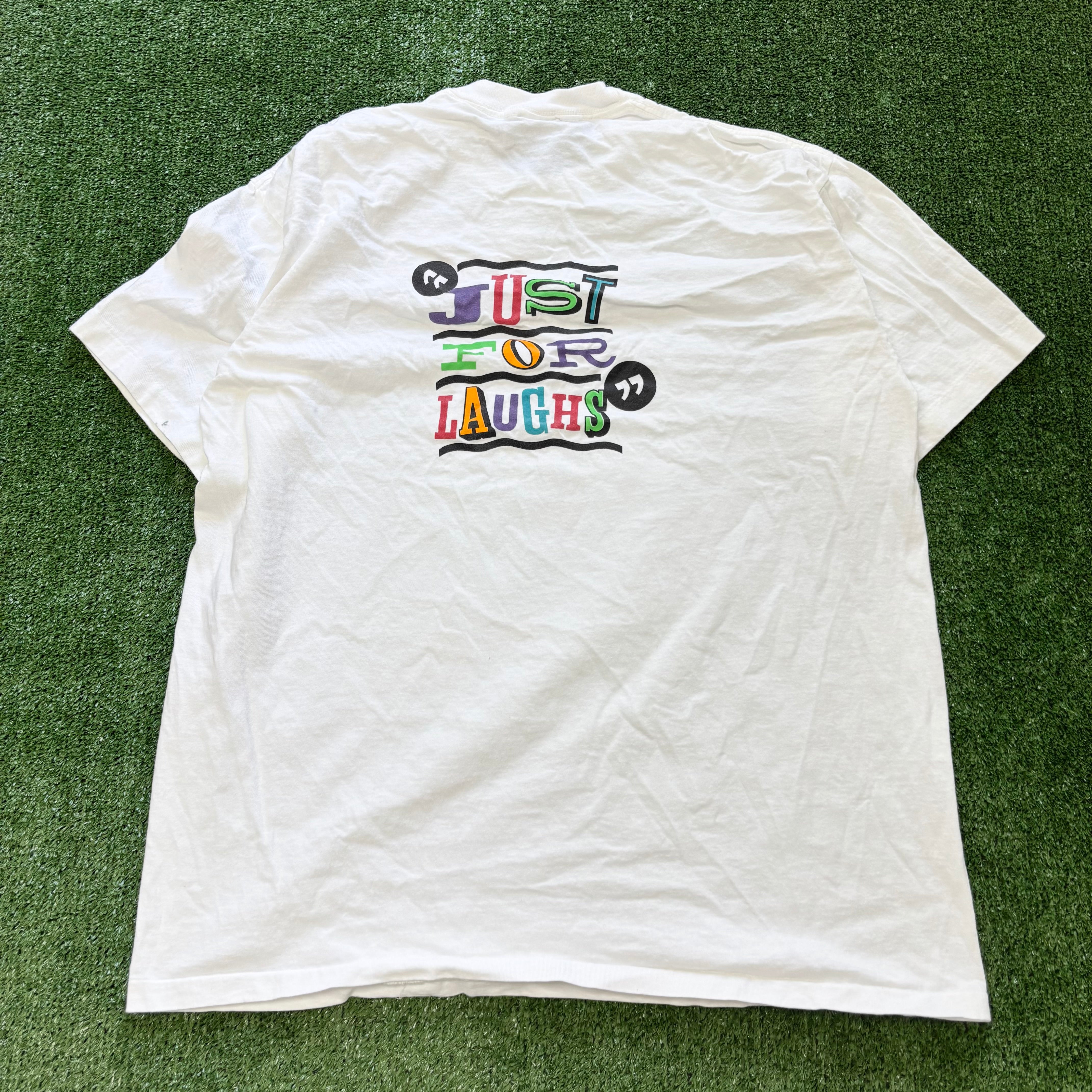 Vintage T Shirt Mens XL White Single Stitch Graphic Print 90s USA (E)